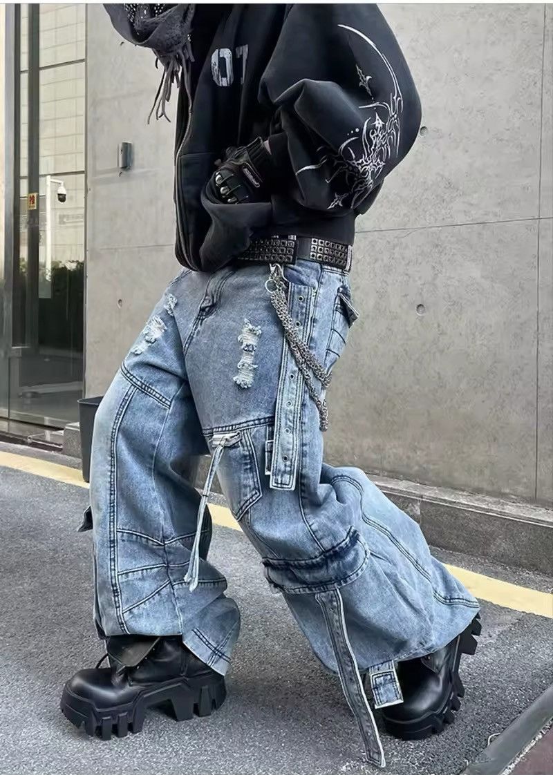 Japanese Brand × Vintage Men's straight trousers in street style Size US 29 - 2 Thumbnail