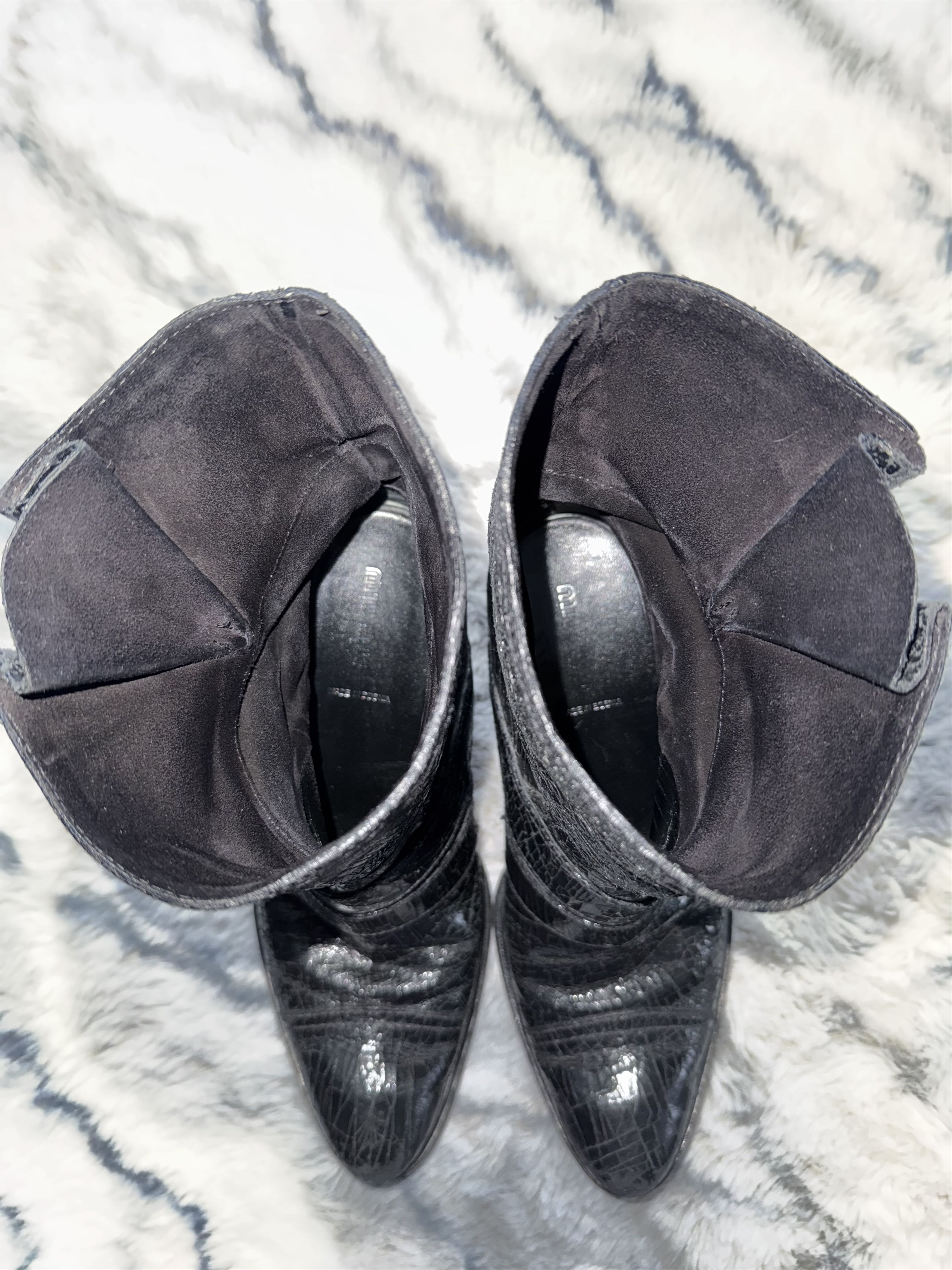 Miu Miu MIU MIU Double Buckle Ankle Leather Biker Boots Size US 6.5 / IT 36.5 - 12 Thumbnail