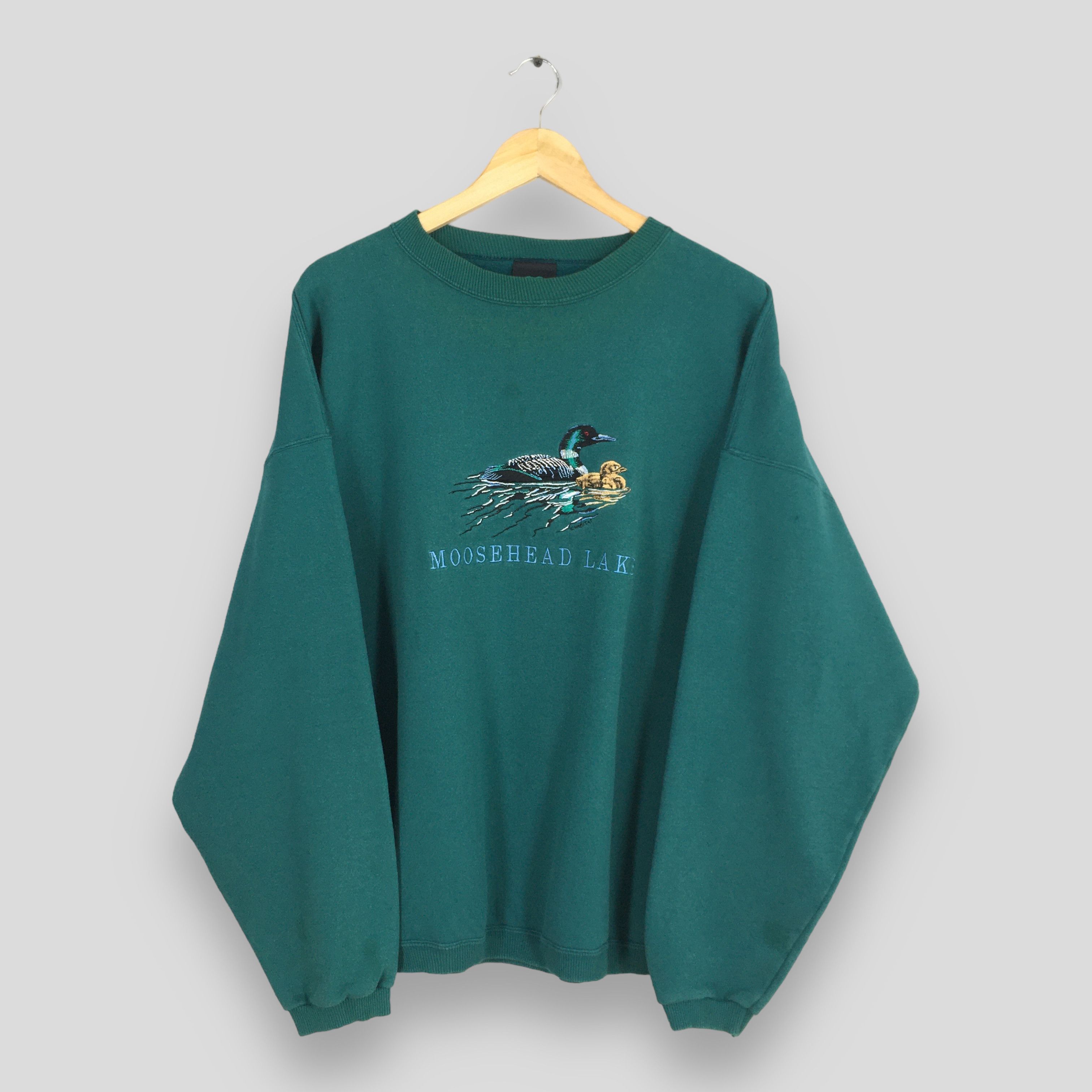 Habitat Vintage 90s Moosehead Lake Maine Sweatshirt XXLarge Size US XXL / EU 58 / 5 - 1 Thumbnail