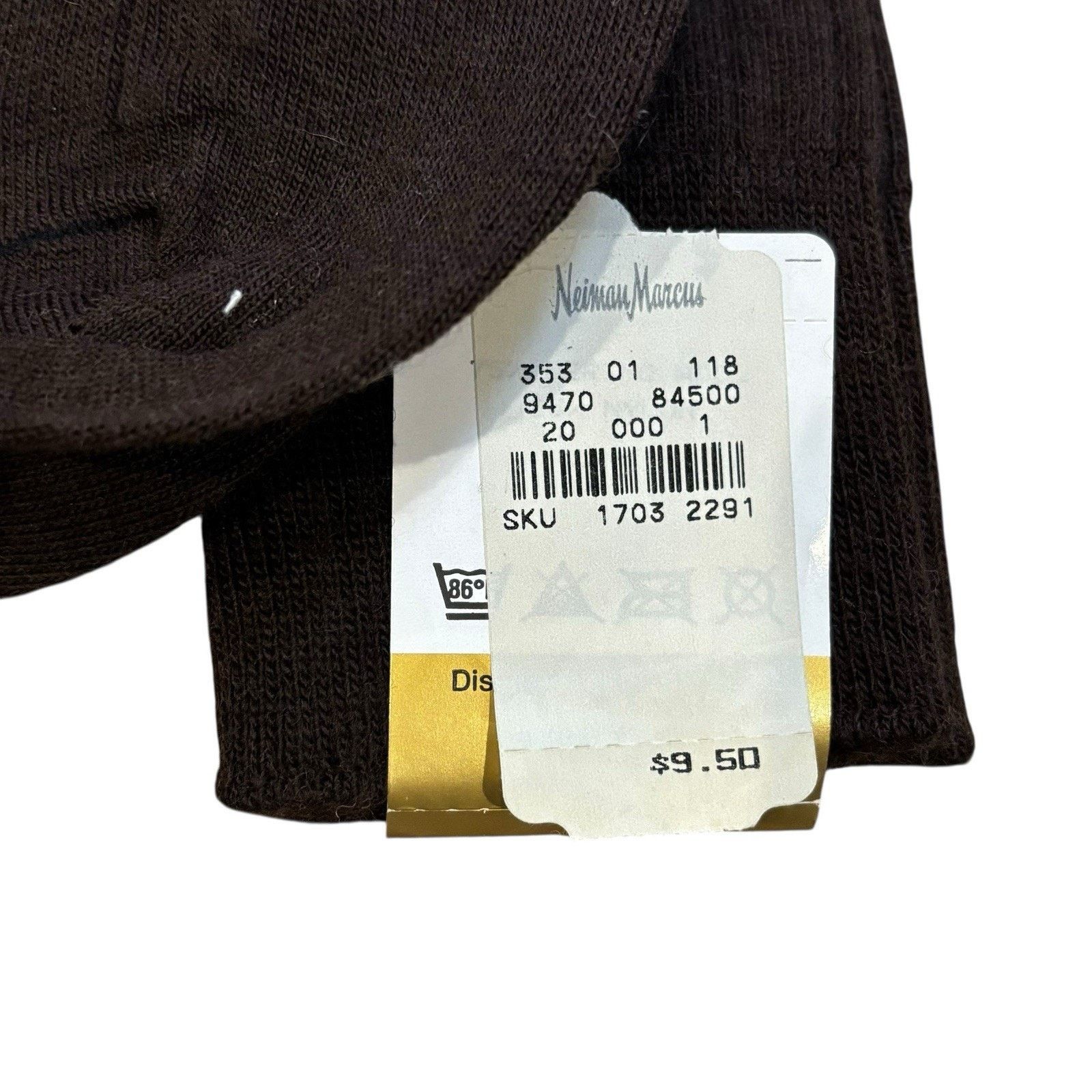 Neiman Marcus Deadstock Vintage Merino Wool Socks Brown Neiman Marcus OS Size ONE SIZE - 3 Thumbnail