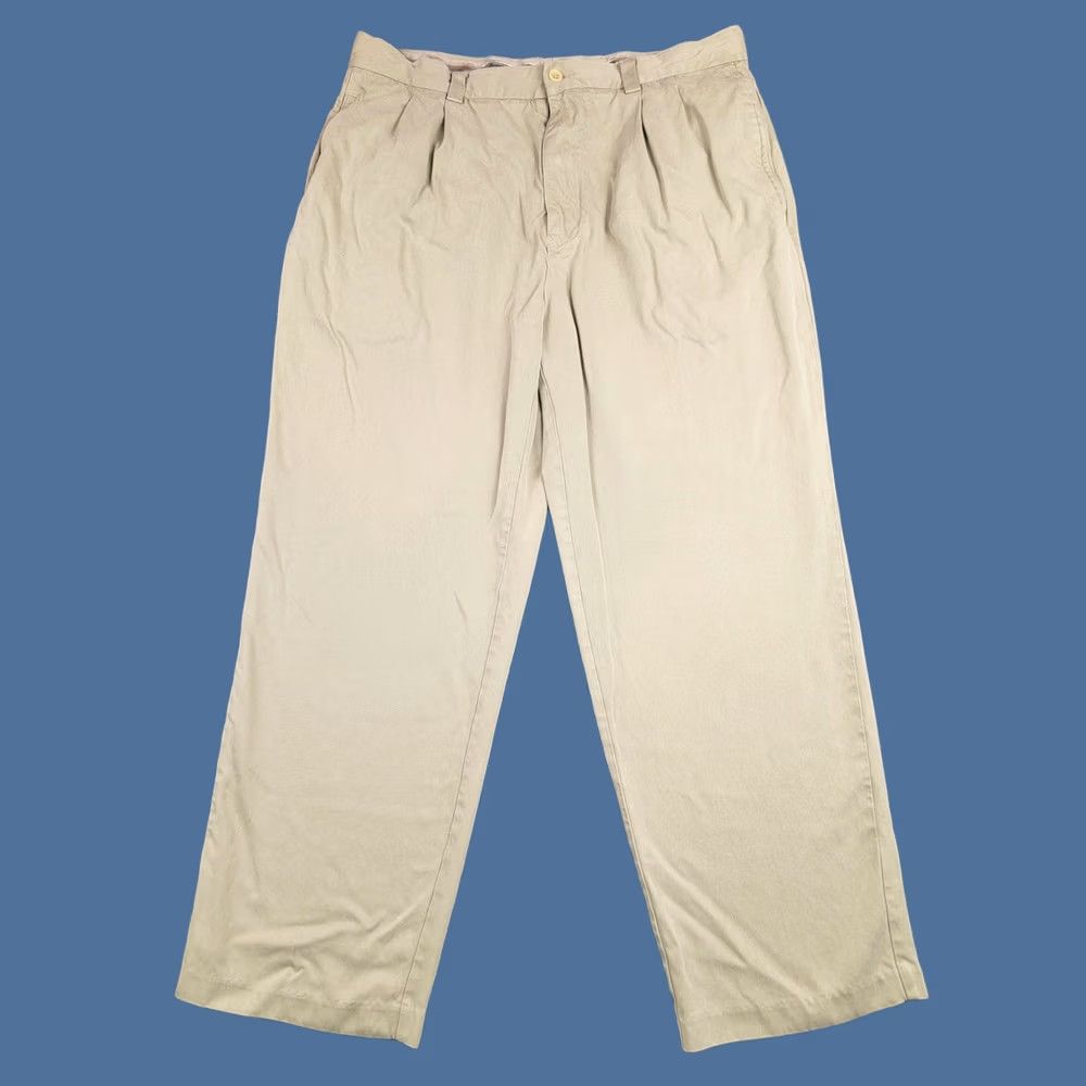 Tommy Bahama Tommy Bahama Pants Mens 36x27 Silk Pleated Dress Casual Lightweight Khaki Beige Size US 36 / EU 52 - 1 Thumbnail