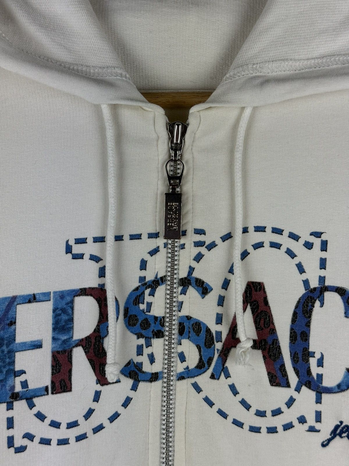 Versace Jeans Couture Versace Jeans Couture Y2K Studded Big Logo Full Zip Hoodie Size S / US 4 / IT 40 - 9 Thumbnail