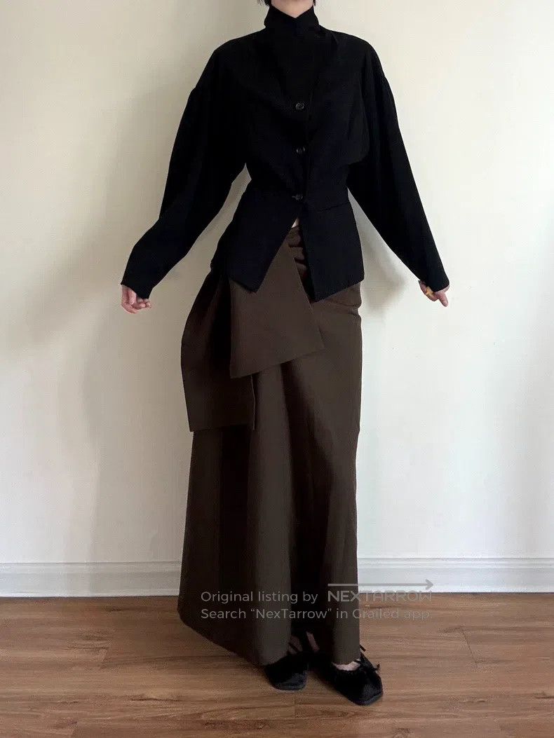 Yohji Yamamoto Yohji Yamamoto Olive Green skirt Size 26" / US 2 / IT 38 - 2 Thumbnail
