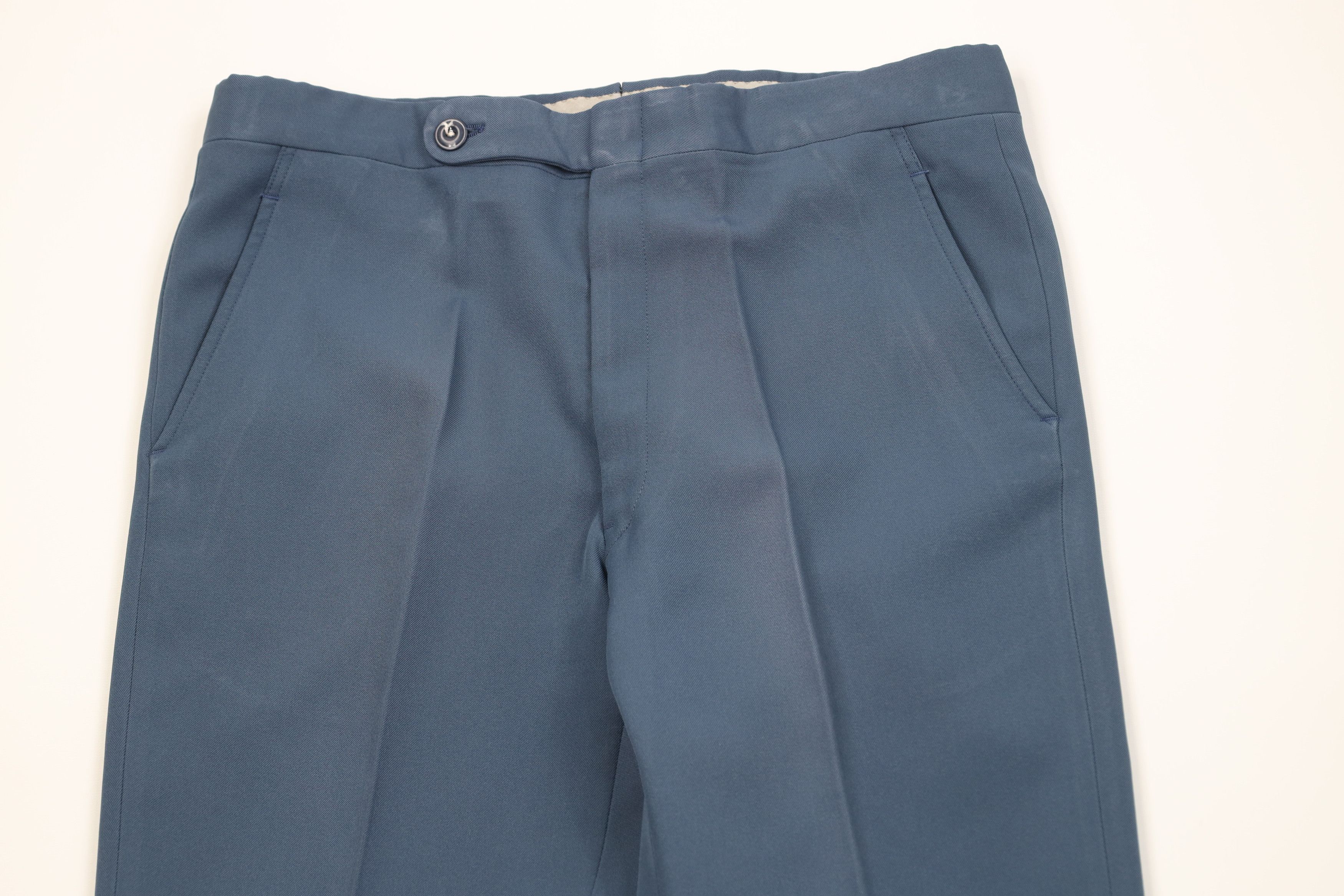 Vintage Vintage 70s Streetwear Flared Wide Leg Chino Pants Blue USA Size US 36 / EU 52 - 2 Thumbnail