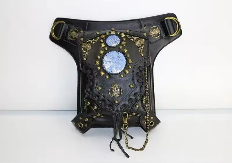 Other Drop Leg Bag Steampunk Retro Rock Punk Waist Belt Size ONE SIZE - 8 Thumbnail