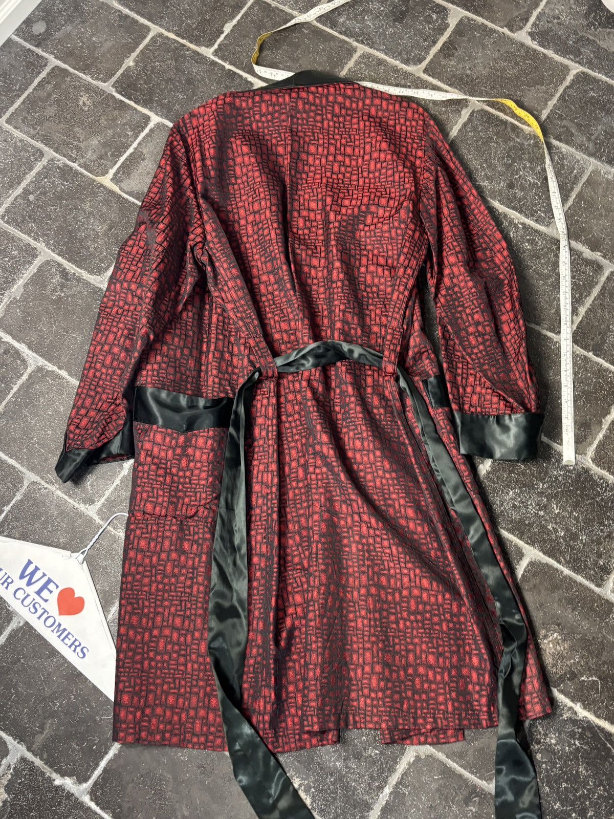Vintage 1950s Smoking Jacket True Vintage House Coat Belted Robe USA Size US S / EU 44-46 / 1 - 9 Thumbnail