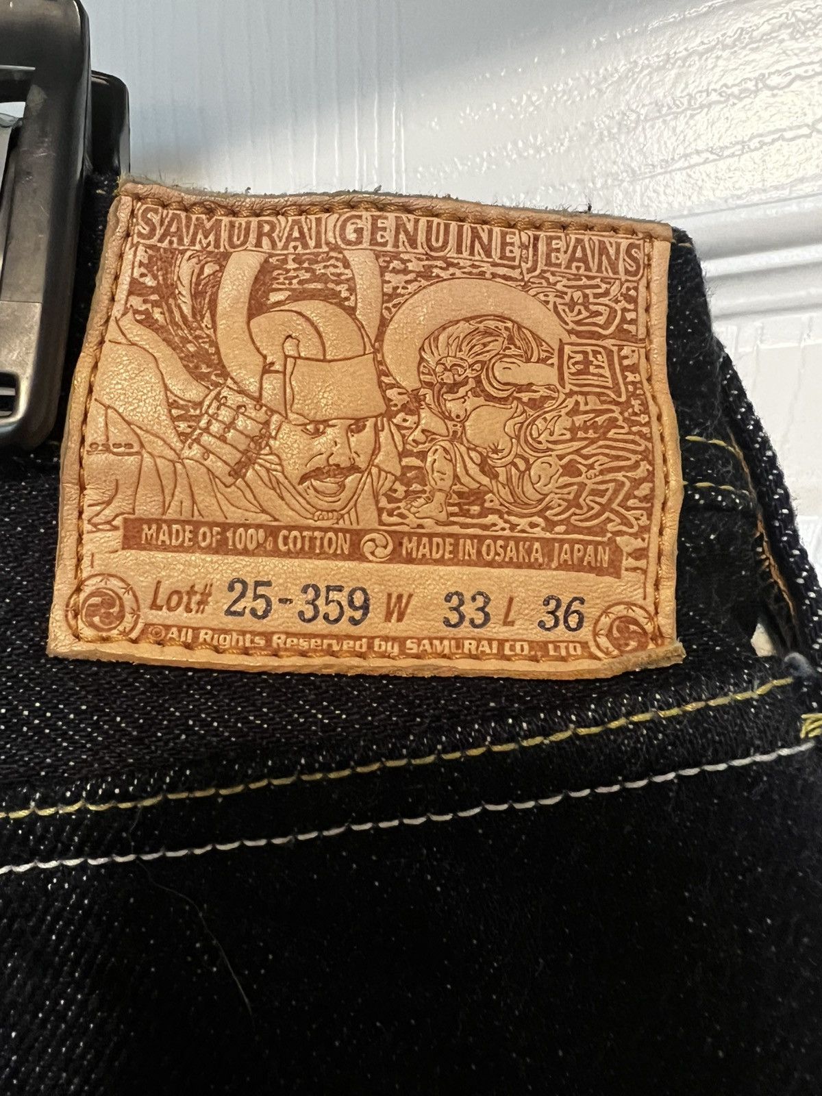 Samurai Jeans SAMURAI S5000VX25OZ-TM 25OZ LIMITED "SAIGOKU MUSOU” Size US 33 - 1 Thumbnail