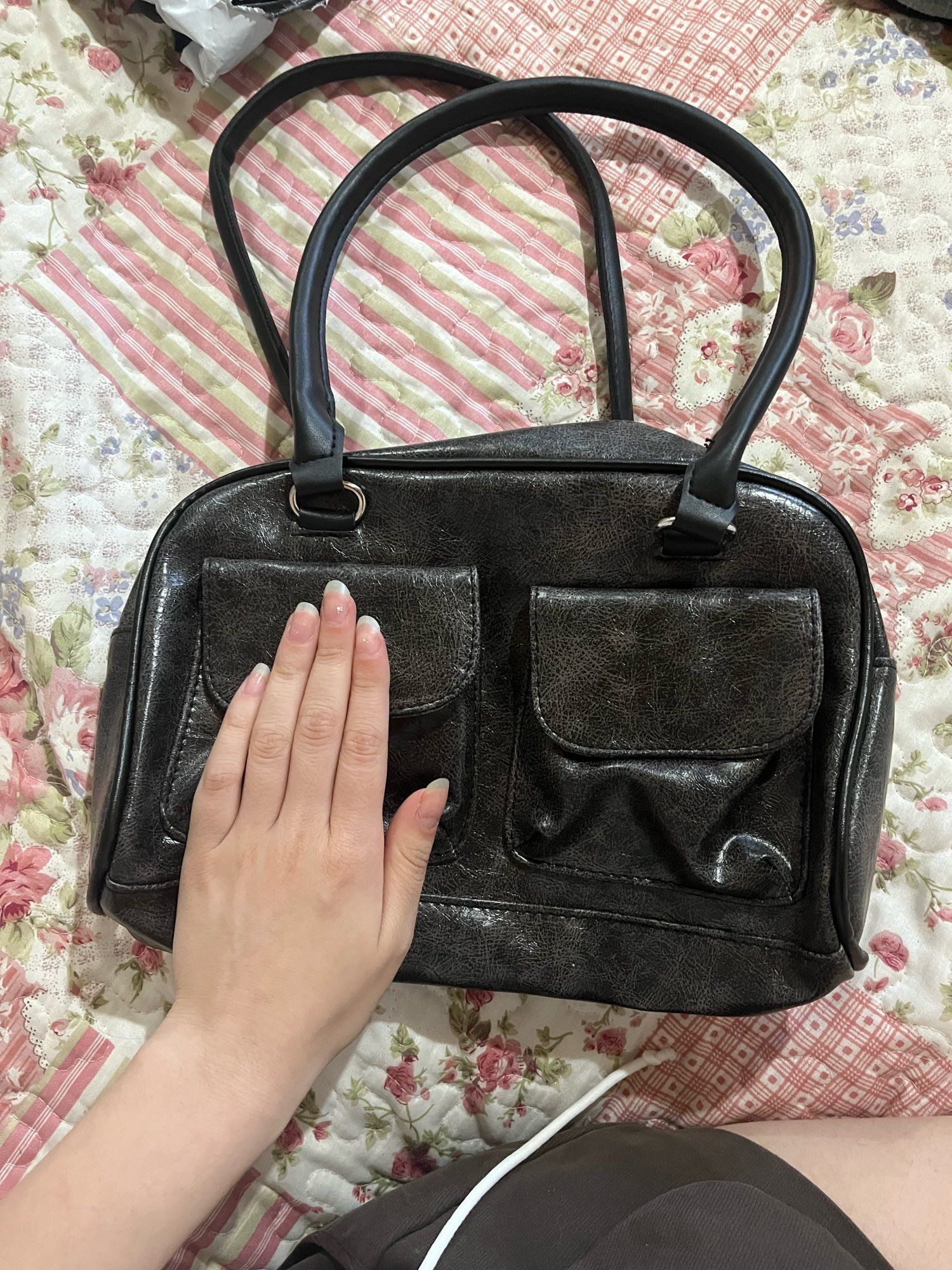 Japanese Brand Retro Small Double Pockets Shoulder Bag Size ONE SIZE - 4 Thumbnail
