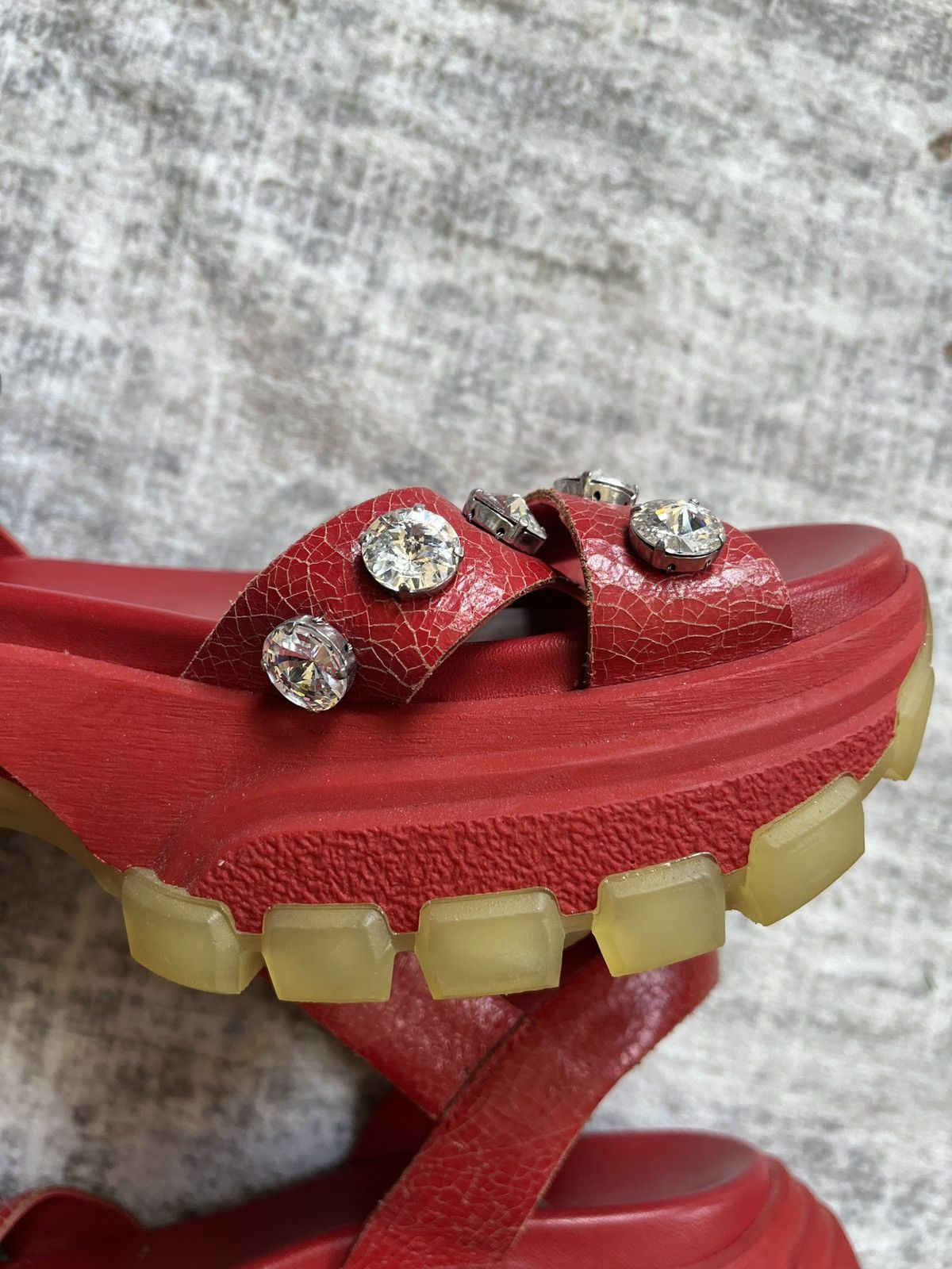 Miu Miu Miu Miu Red Platform Sandals (unisex) Size US 11 / IT 41 - 10 Thumbnail
