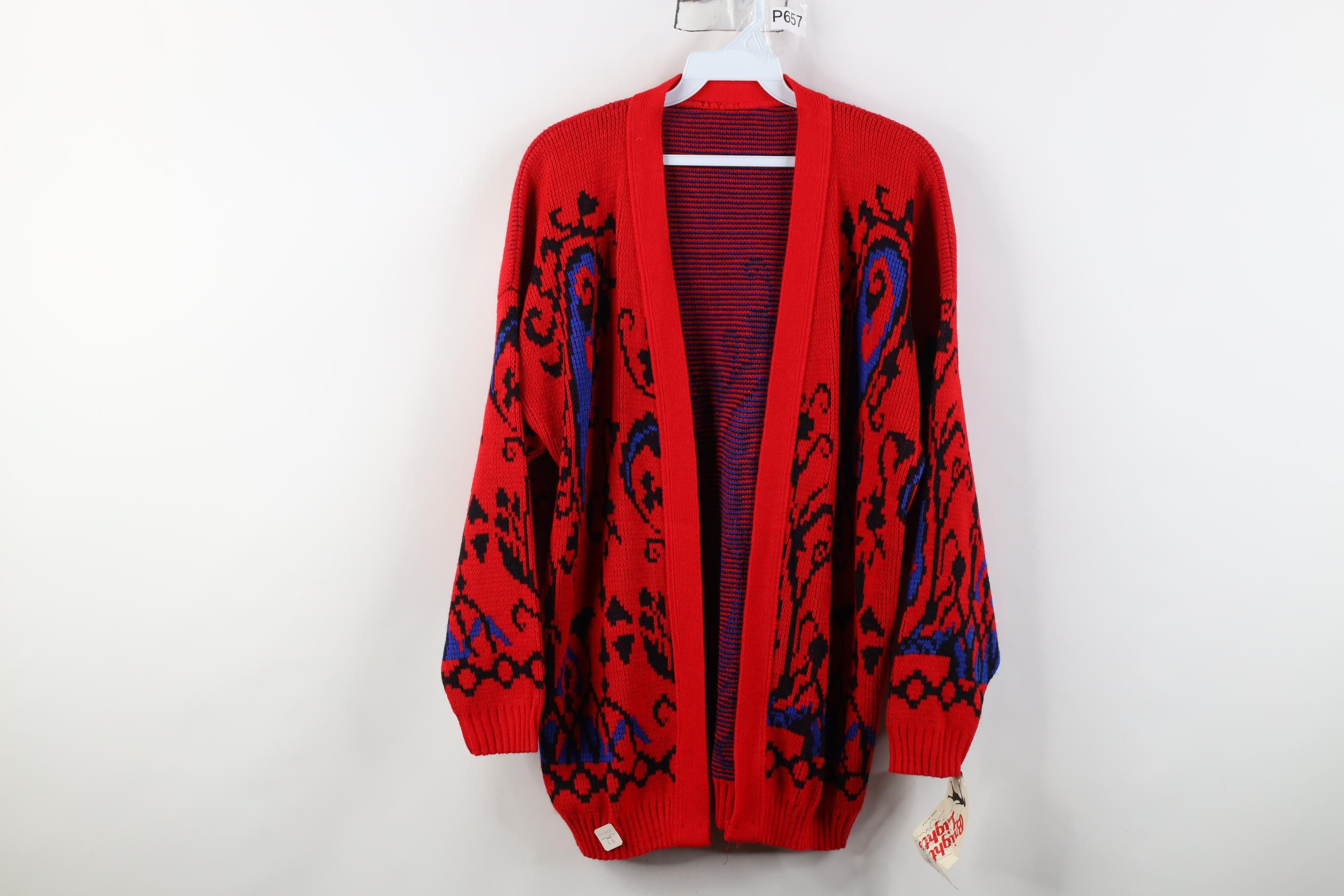 Vintage Deadstock Vintage 90s Streetwear Front Cardigan Sweater USA Size XXL / US 16-18 / IT 52-54 - 1 Thumbnail