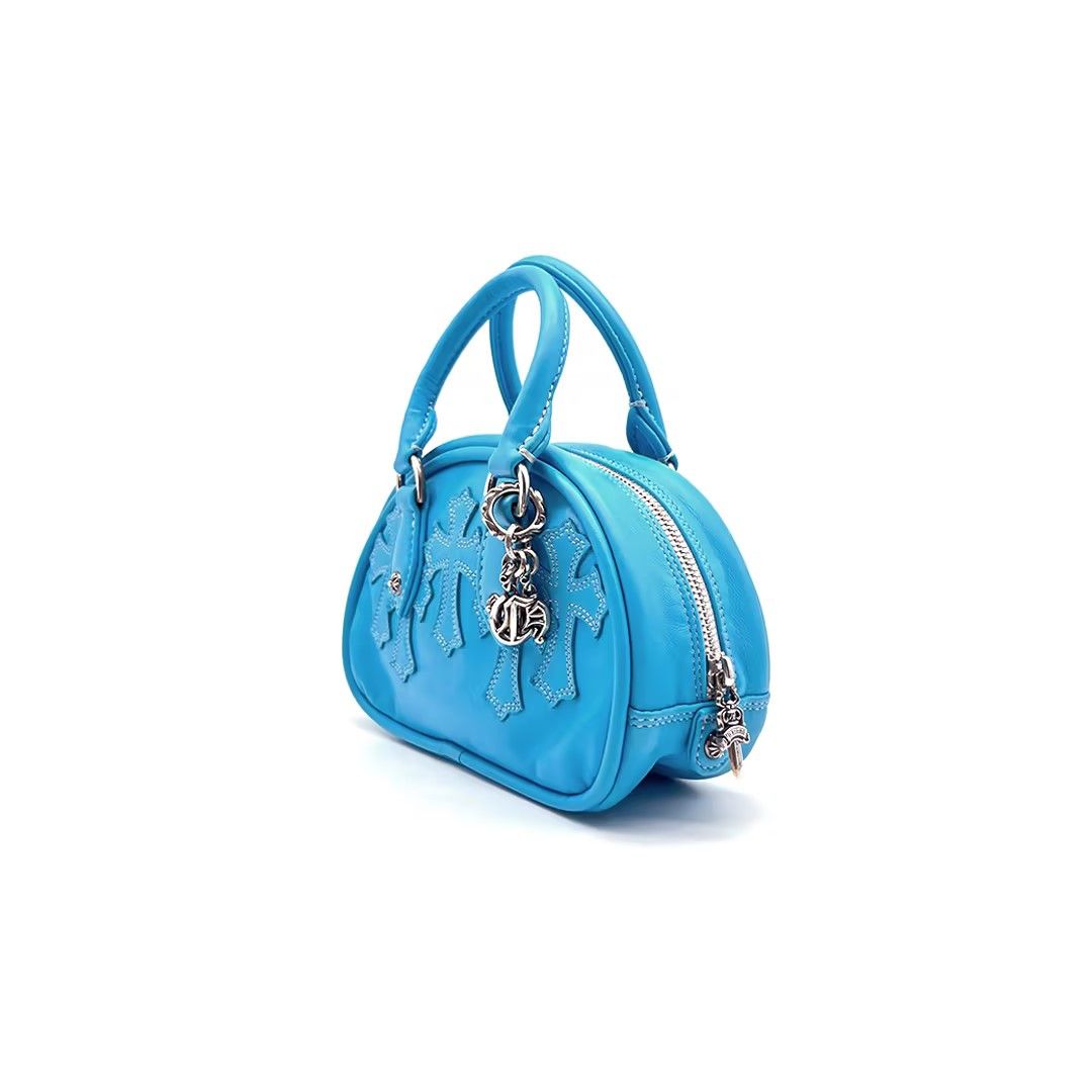Chrome Hearts Chrome Hearts Blue Leather Cross Patch Mini Gym Bag Size ONE SIZE - 3 Thumbnail