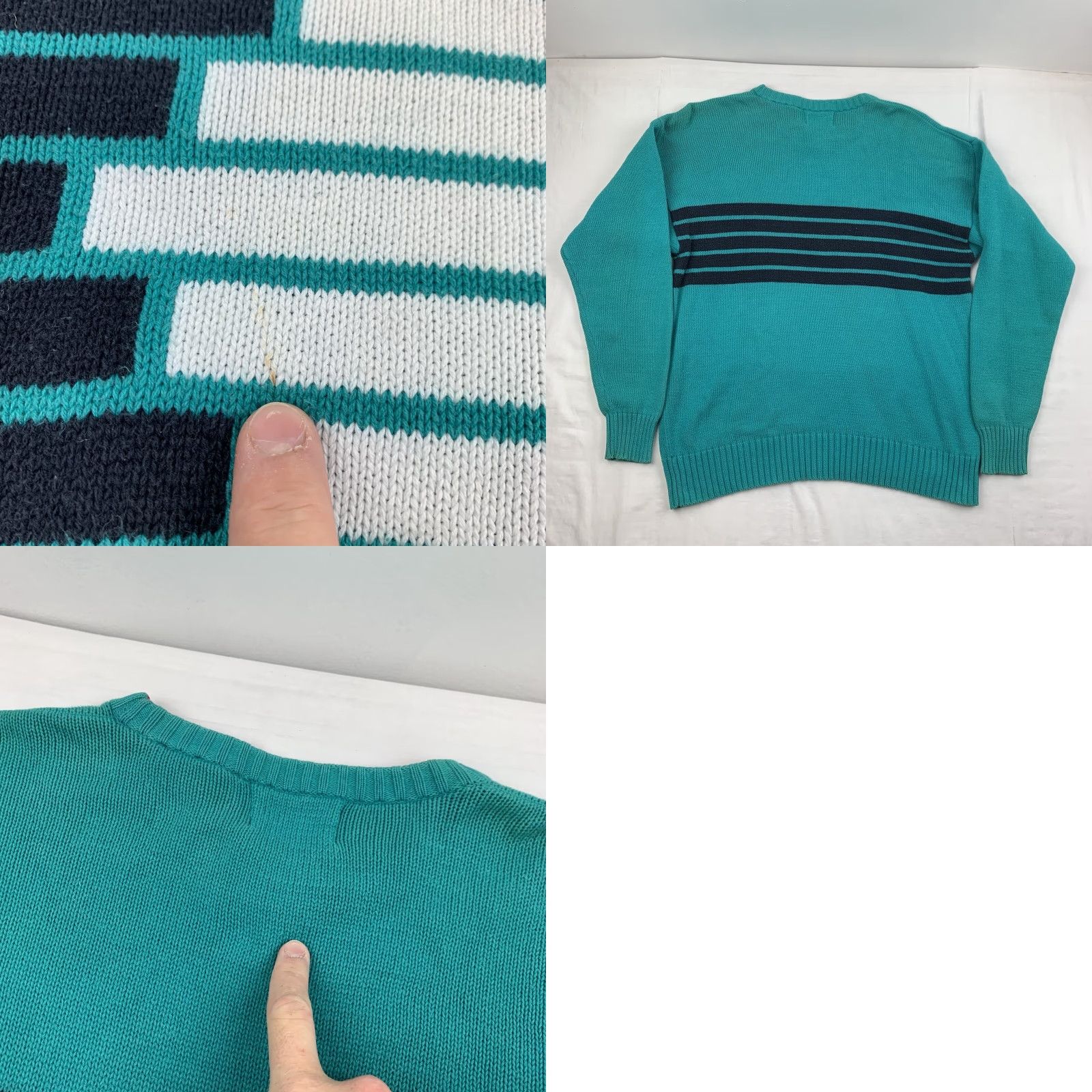 Vintage VINTAGE Puritan Sweater Men Pullover Knit Blue Heavyweight 90s Large Crew Neck Cotton Size US L / EU 52-54 / 3 - 8 Thumbnail