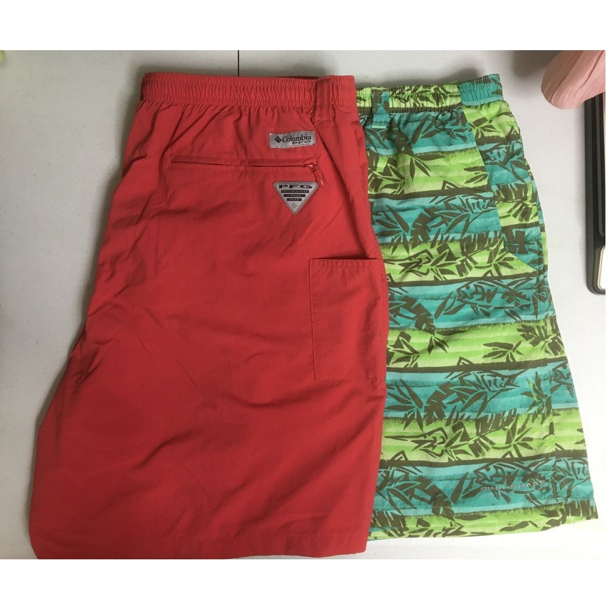 2 Columbia Omni Shade XXL 8 Bathing Suits Swim Shorts