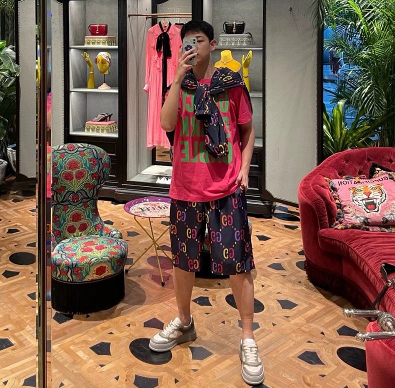 Gucci Gucci Color-blocking double G full-print elastic waist shor Size US 30 / EU 46 - 8 Thumbnail