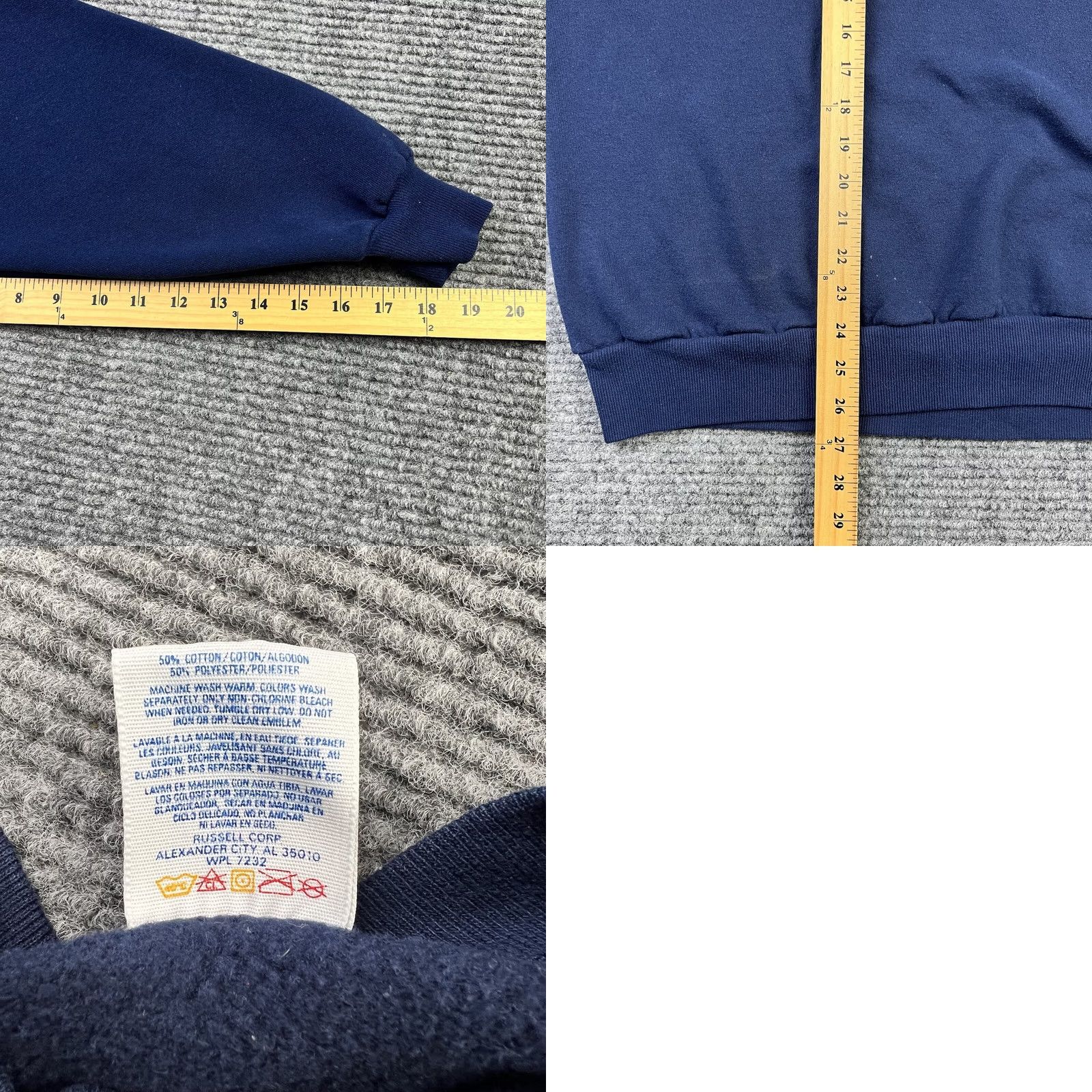 Jerzees VINTAGE Jerzees Sweatshirt Pullover Crewneck Blue 50/50 Adult Large Mens 90s Size US L / EU 52-54 / 3 - 8 Thumbnail