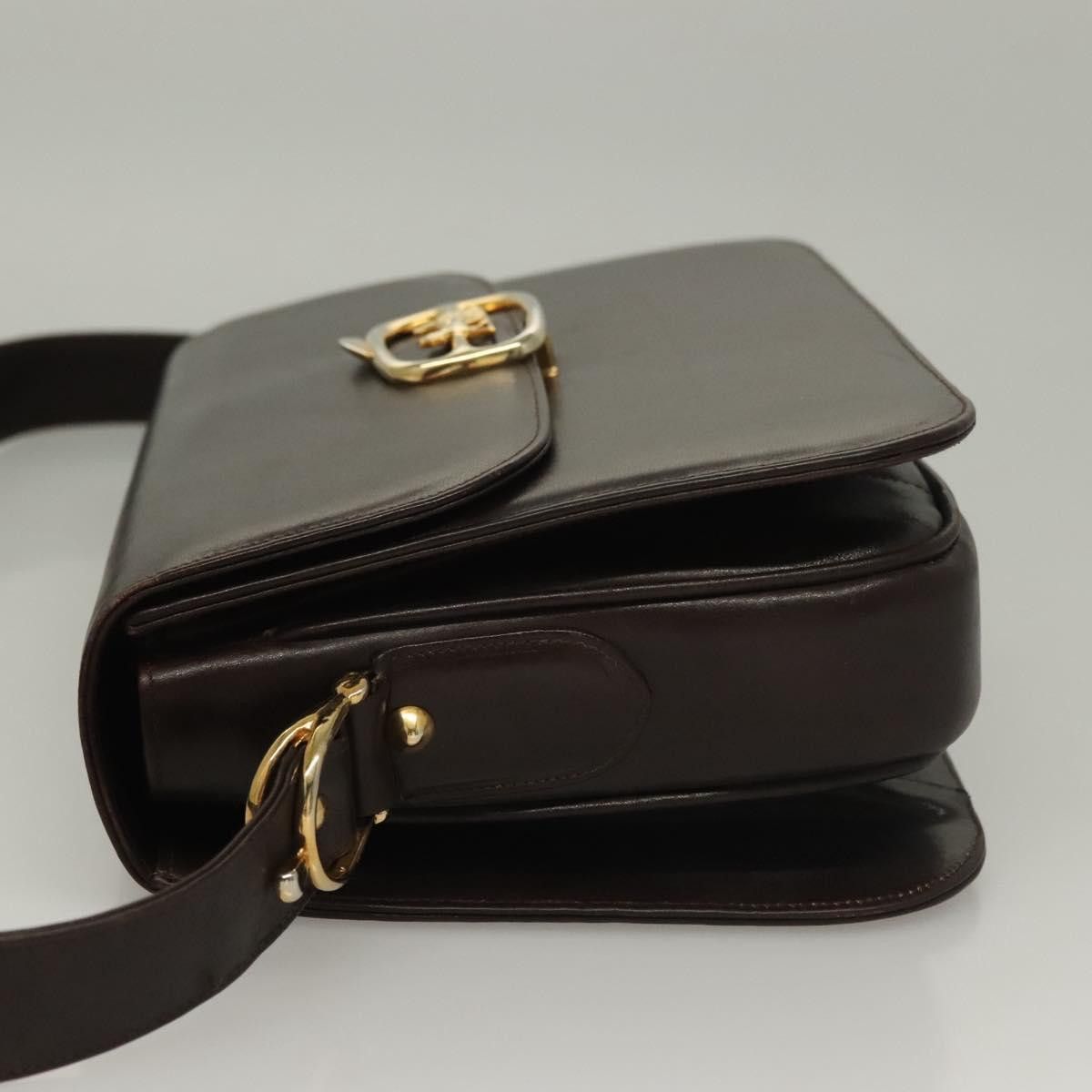 Celine CELINE Shoulder Bag Leather Brown Gold Size ONE SIZE - 5 Thumbnail