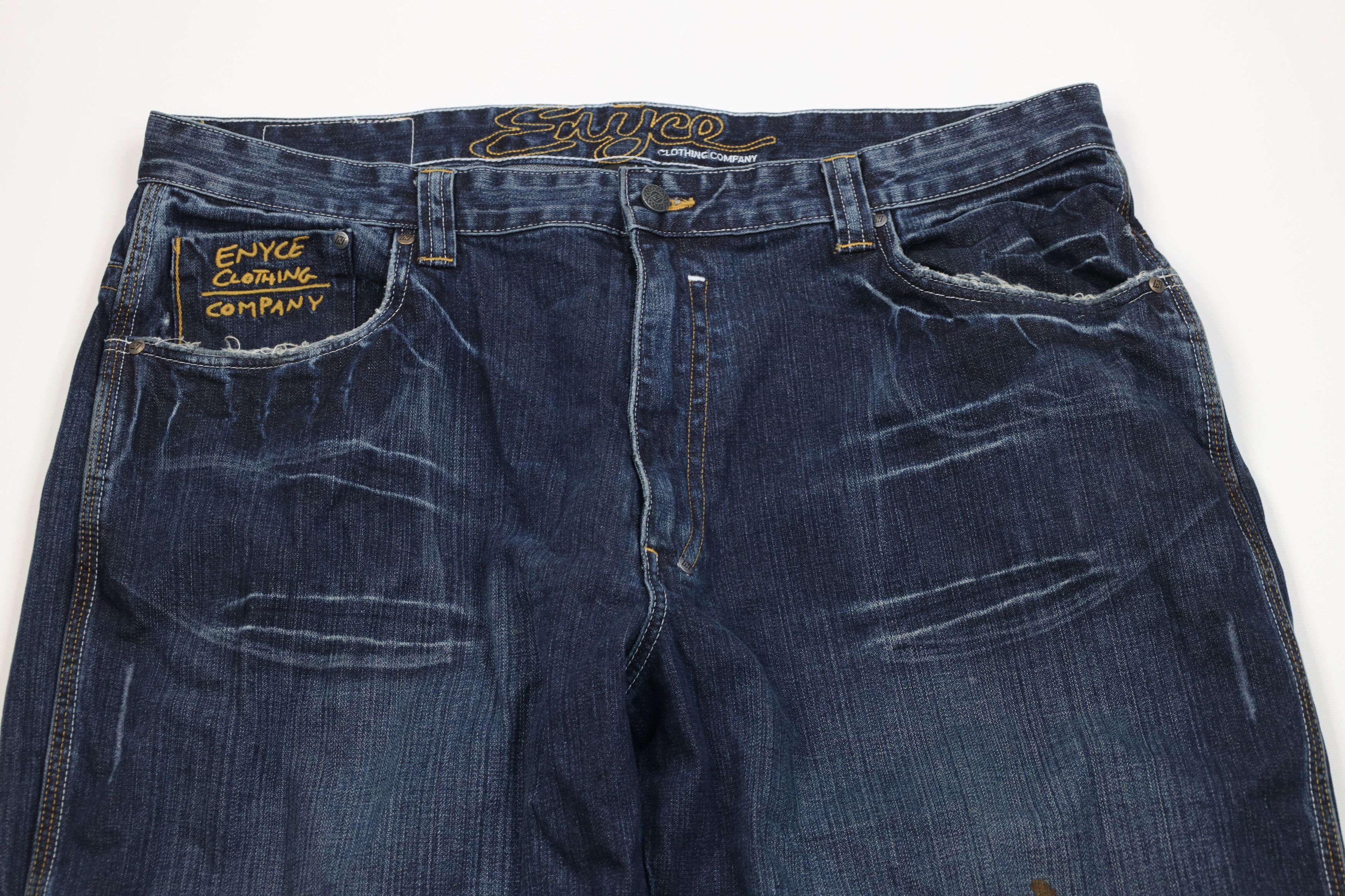 Vintage Vintage 90s Y2K Enyce Baggy Fit Wide Leg Denim Jeans Blue Size US 40 / EU 56 - 2 Thumbnail