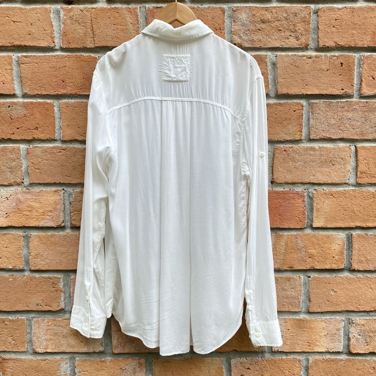 Japanese Brand G.O.A White Soft Long Sleeve Shirt Size US XL / EU 56 / 4 - 2 Thumbnail