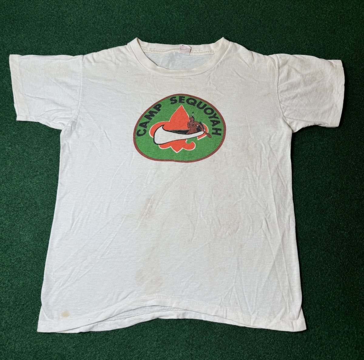 Vintage Vintage 50s 60s Boy Scouts Camp Sequoyah Americana T Shirt Size US XS / EU 42 / 0 - 1 Thumbnail