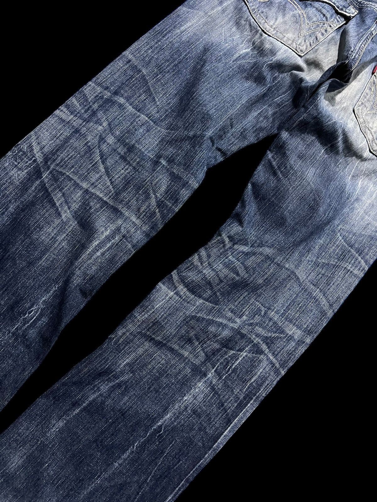 Edwin × If Six Was Nine × Le Grande Bleu (L.G.B.) VINTAGE EDWIN 503 BLUE TRIP WASHED JEANS Size US 33 - 7 Thumbnail