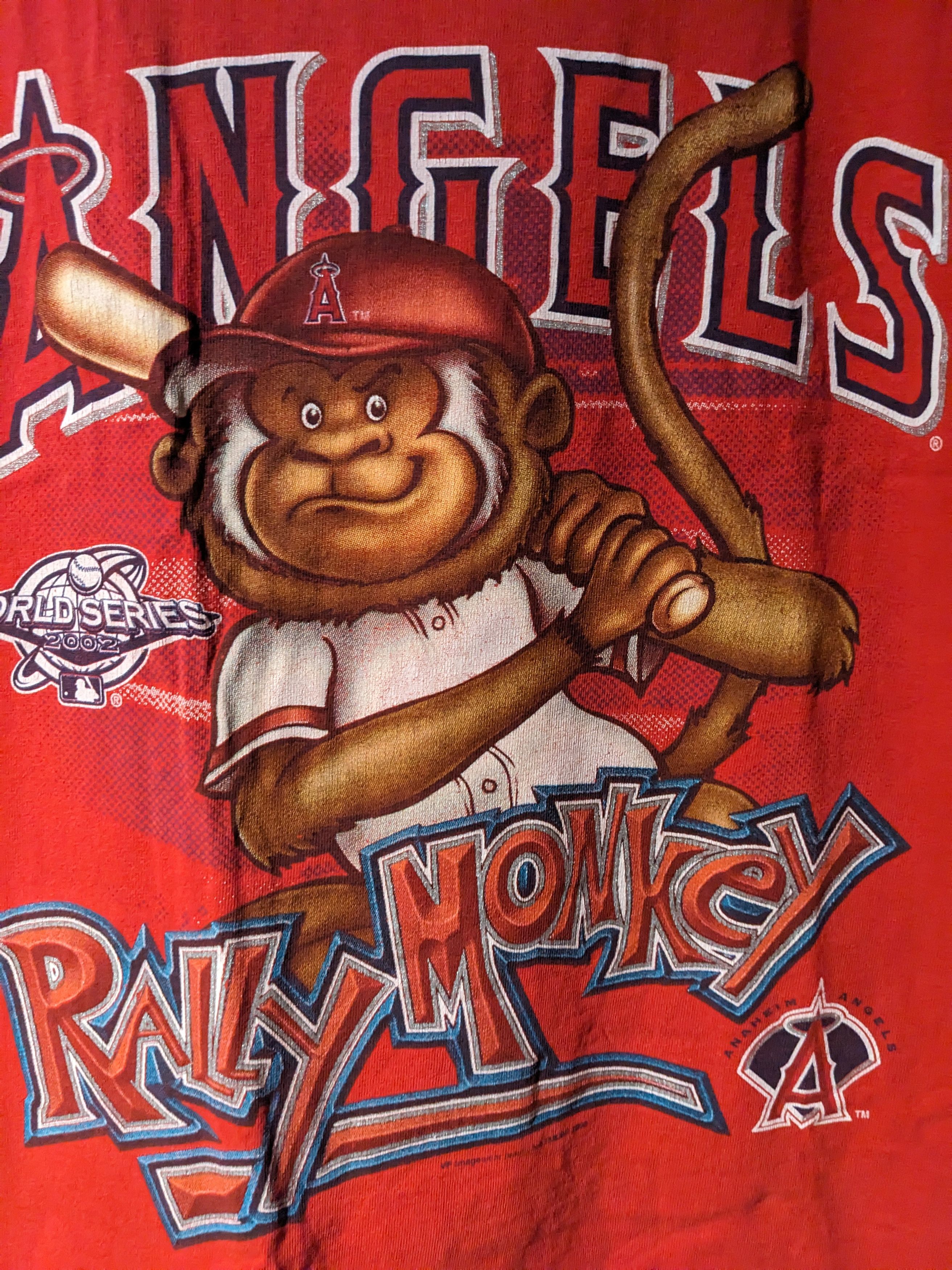 MLB × Vintage Vintage 2002 Los Angeles Angels Rally World Series T-Shirt Size US L / EU 52-54 / 3 - 2 Thumbnail