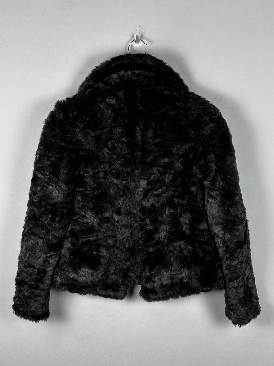 Japanese Brand Vintage Cropped Faux Fur Coat Black Indie Sleaze Size S / US 4 / IT 40 - 8 Thumbnail