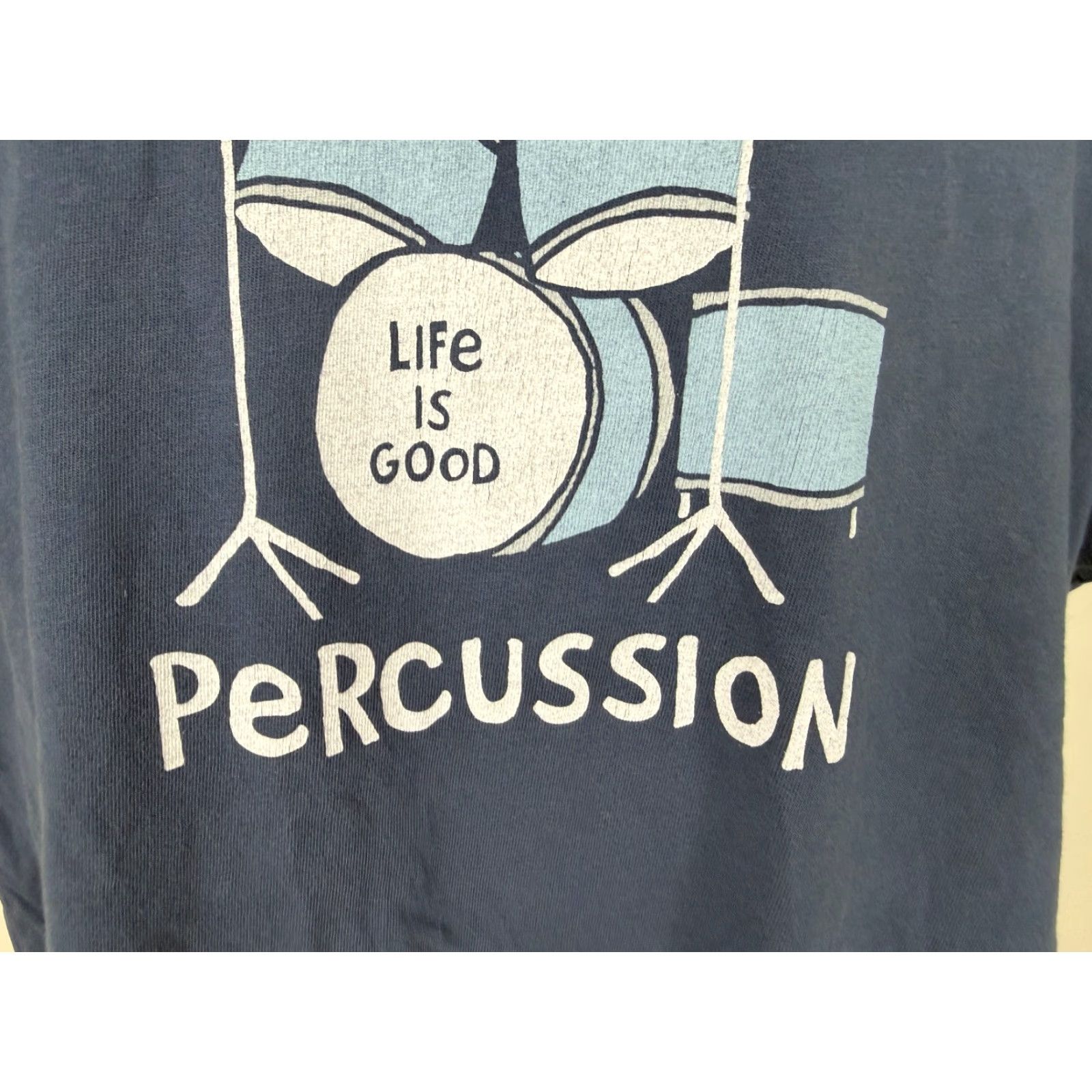 Life is Good Life is Good Shirt Men Large Drum Kit Band Music Pun Weapons of Mass Percussion Size US L / EU 52-54 / 3 - 5 Thumbnail