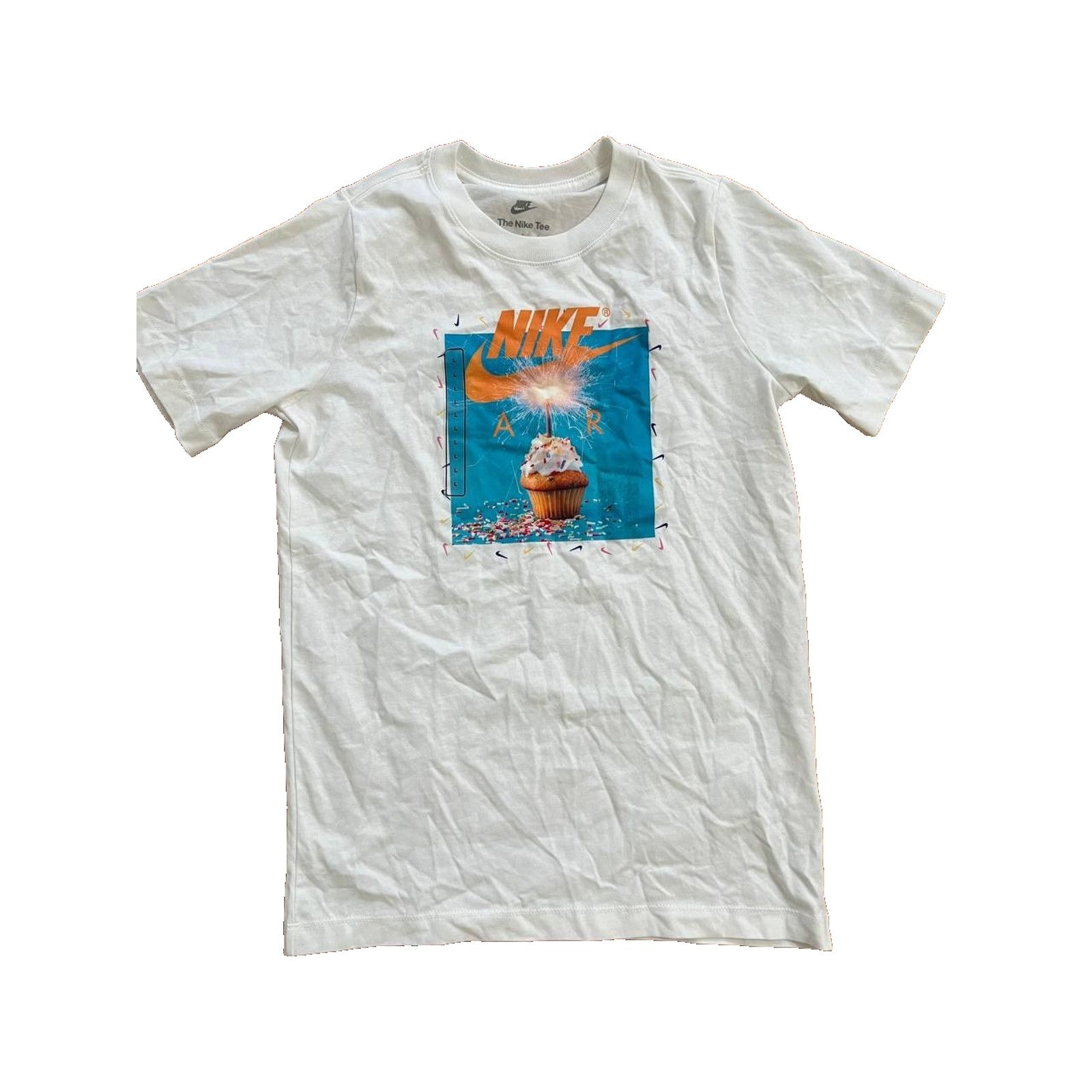 Nike Nike White Short birthday Tee Large A001752 Size US L / EU 52-54 / 3 - 3 Thumbnail