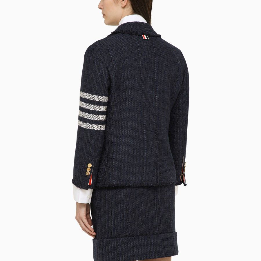 Thom Browne o1d2blof1024 Single-Breasted Jacket in Navy Blue Size M / US 6-8 / IT 42-44 - 3 Thumbnail