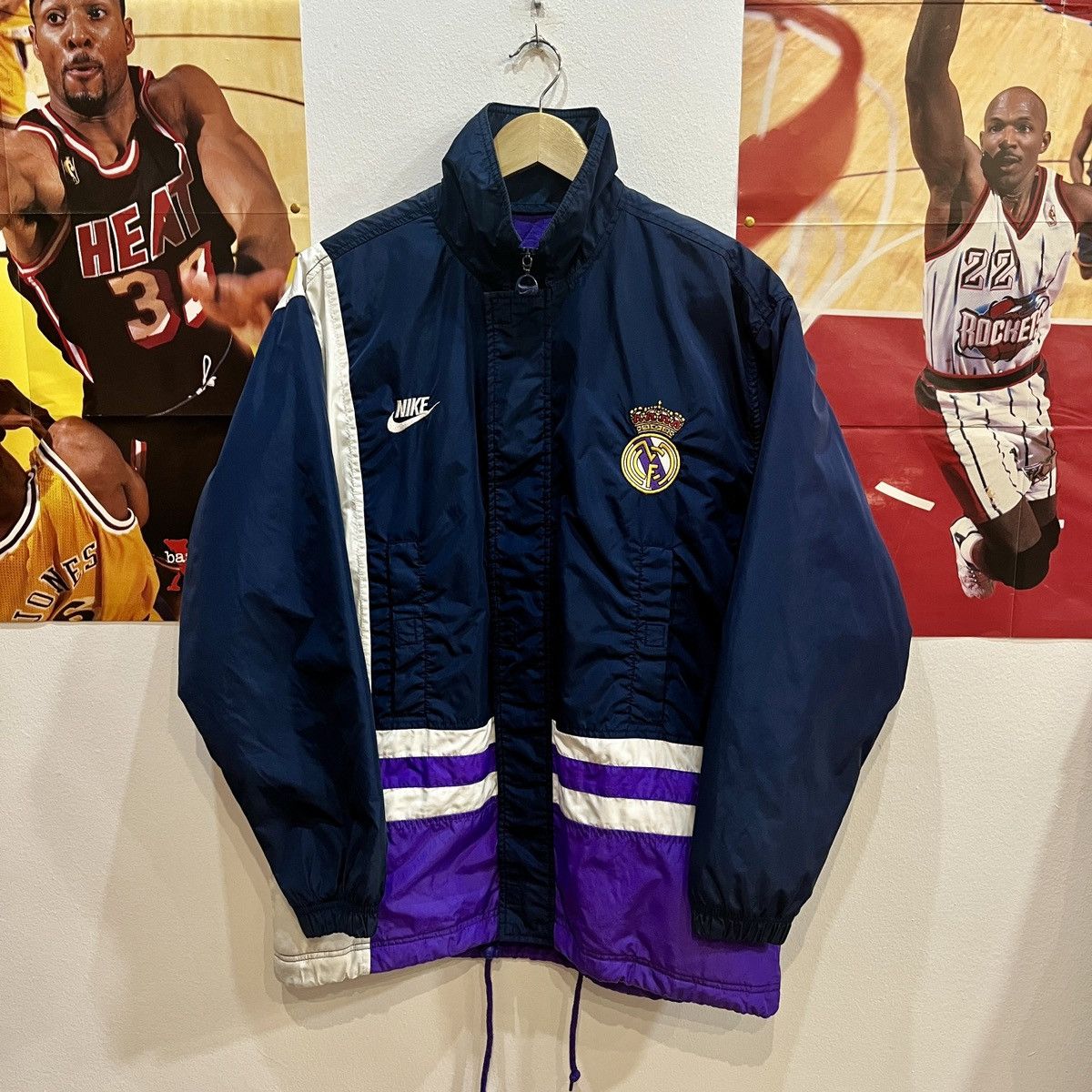 Nike Soccer Jersey Vintage Vintage Real Madrid Baloncesto Late 90 s Nike Jacket Grailed