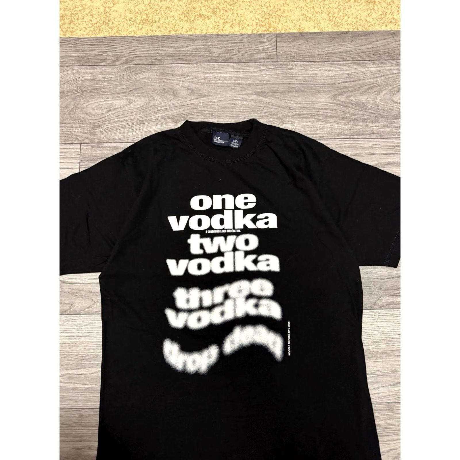 Vintage VINTAGE Ink Collection T-Shirt Mens S Black 2006 Humor One Vodka, Two Vodka, Three Vodka Size US S / EU 44-46 / 1 - 3 Thumbnail