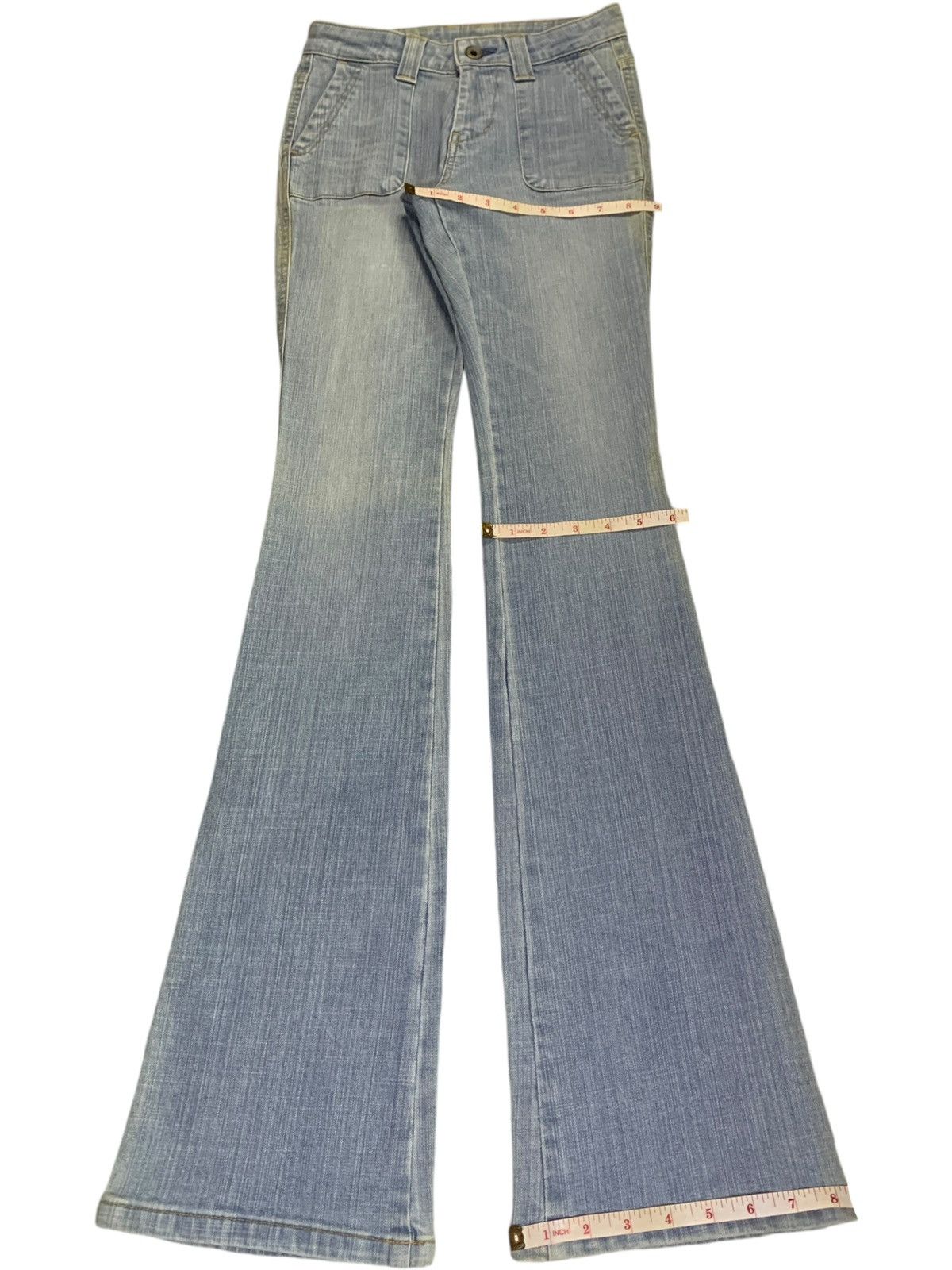 Japanese Brand × Jean Vintage Japanese Brand Mud Wash Fatigue Style Flare Jeans Size 24" / US 00 / IT 34 - 14 Thumbnail
