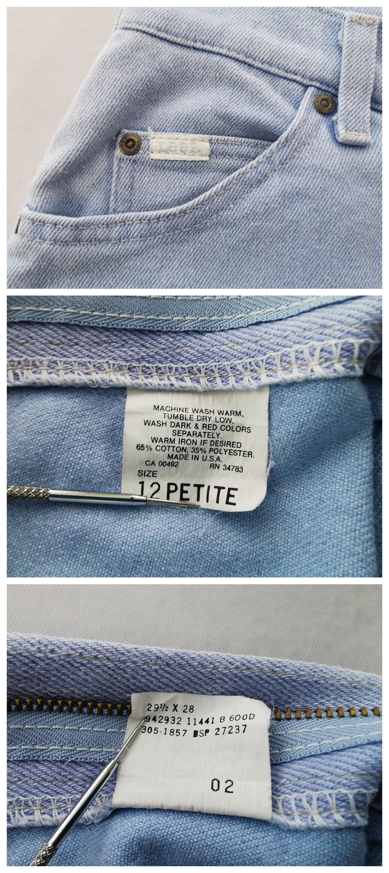 Lee Vintage 90's Lee Denim Jeans Made In USA Size 32/29.5x28 Size US 32 / EU 48 - 9 Thumbnail
