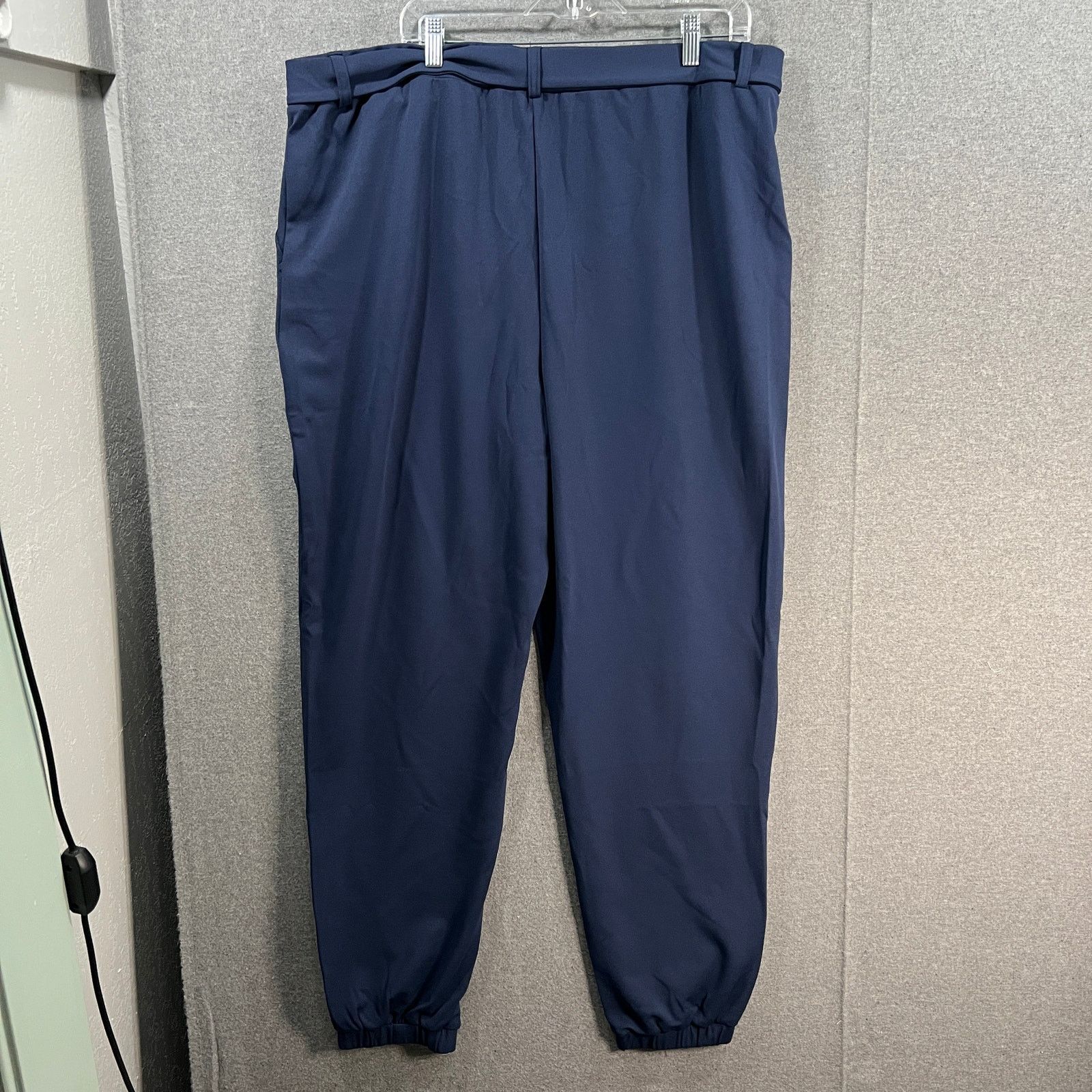 Other Girl With Curves Tall Knit Belted Jogger Pants Midnight Size 40" / US 18 - 2 Thumbnail