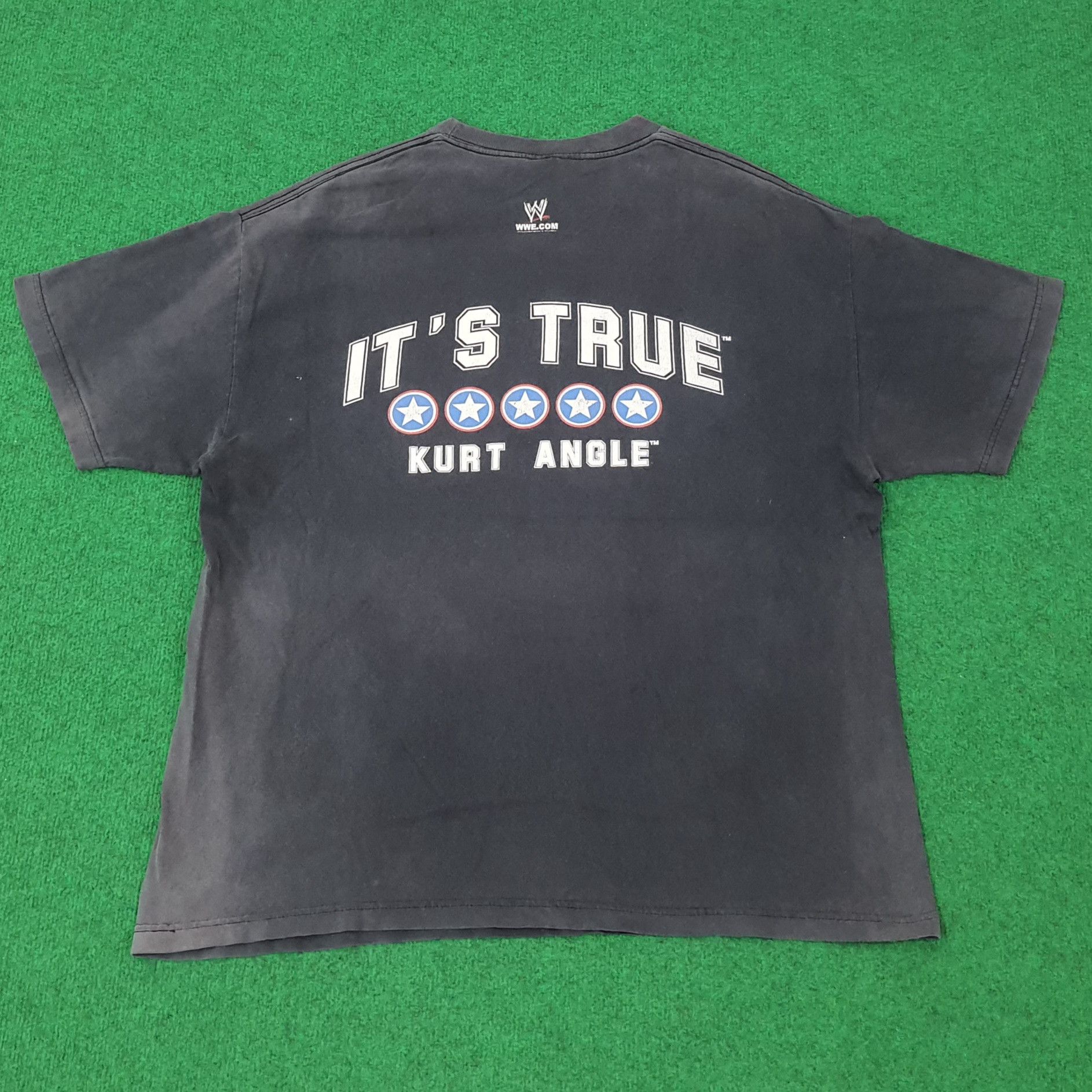 WWE Vintage WWE Kurt Angle American Wrestler Tshirt C249N45 Size US XL / EU 56 / 4 - 4 Thumbnail