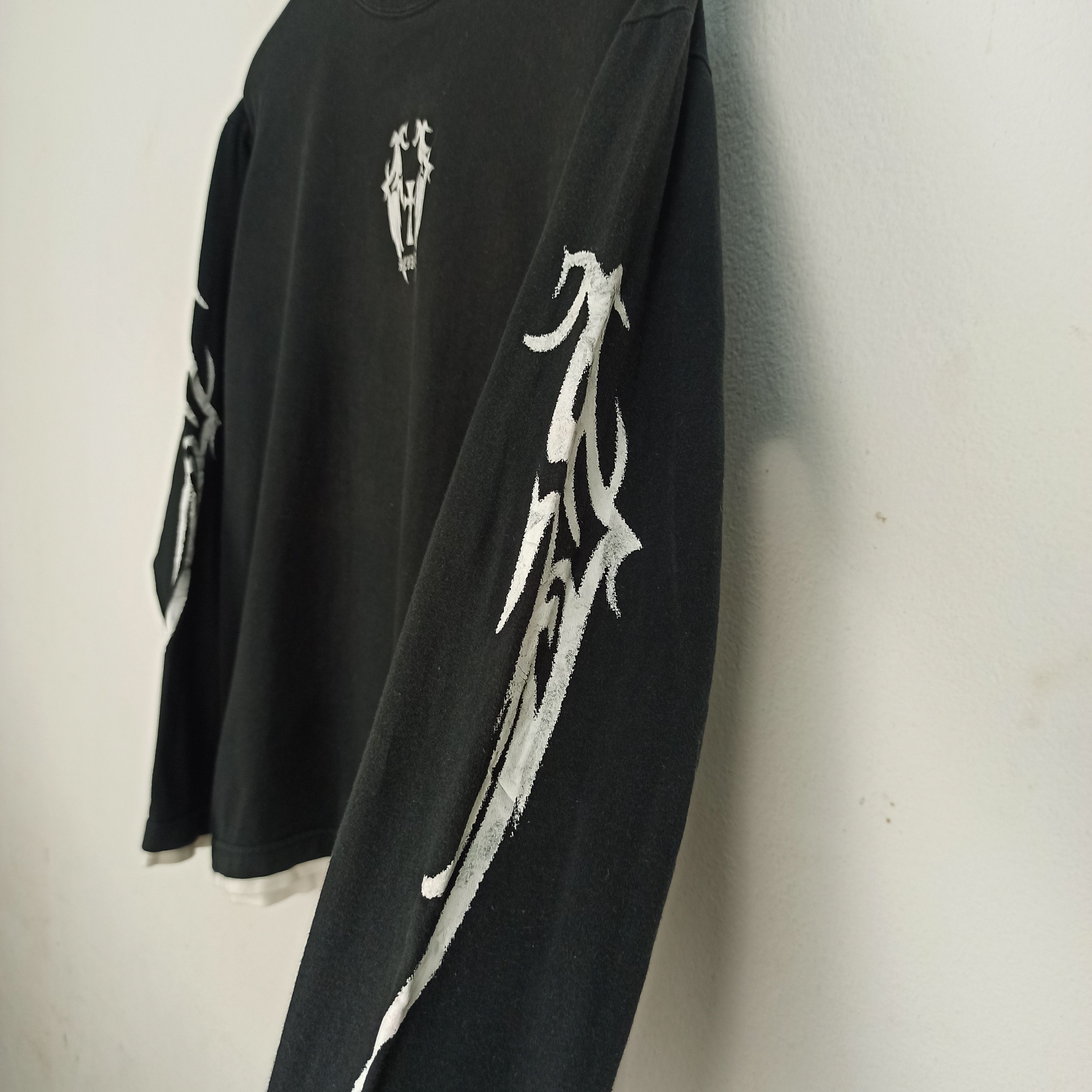 Hysteric Glamour Rare Poem Staffa Japanese Brand Cross Logo Long Tshirt Size US M / EU 48-50 / 2 - 2 Thumbnail