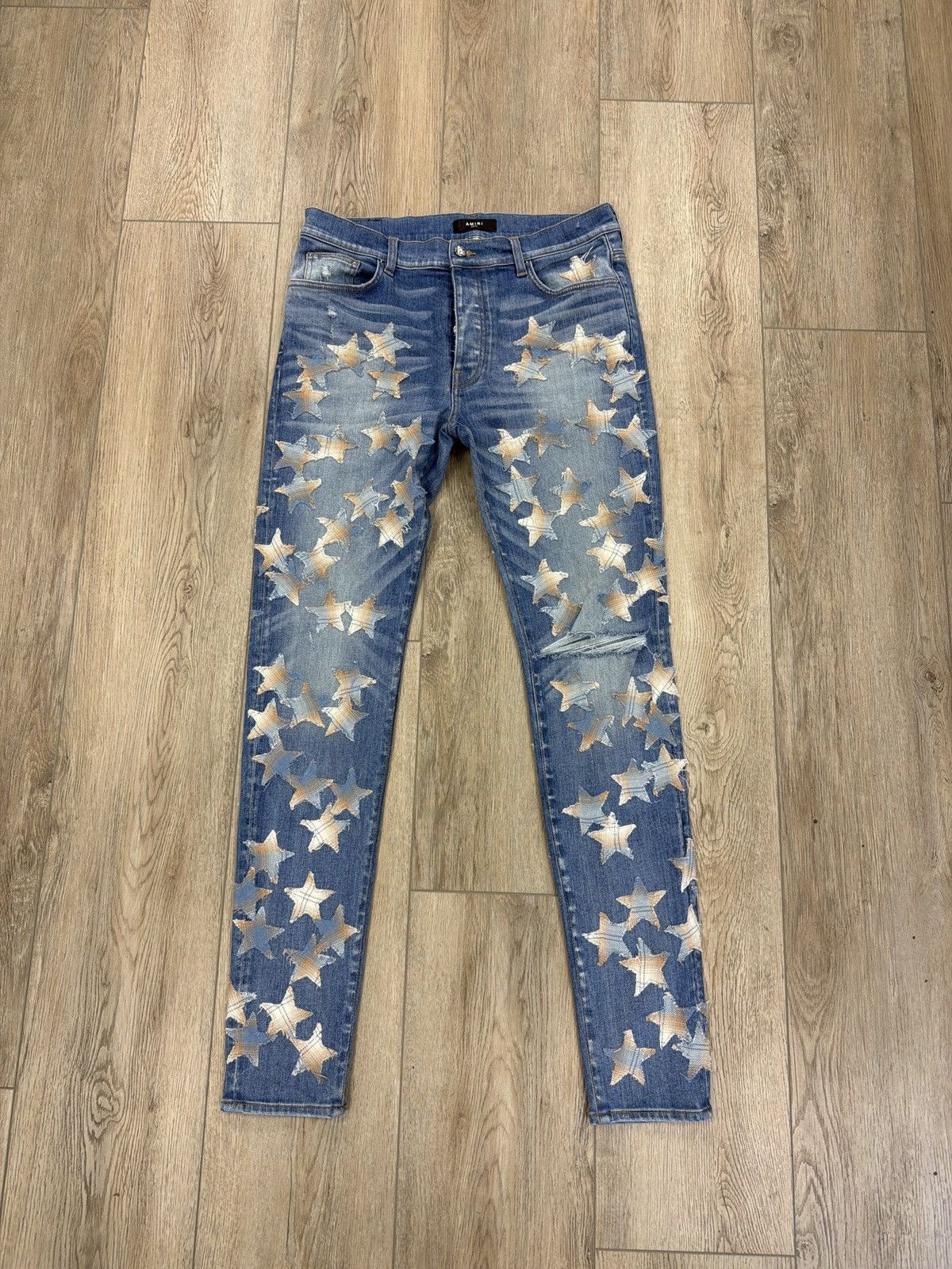 Amiri Amiri chemist denim stars plaid patches 36 Size US 36 / EU 52 - 2 Thumbnail