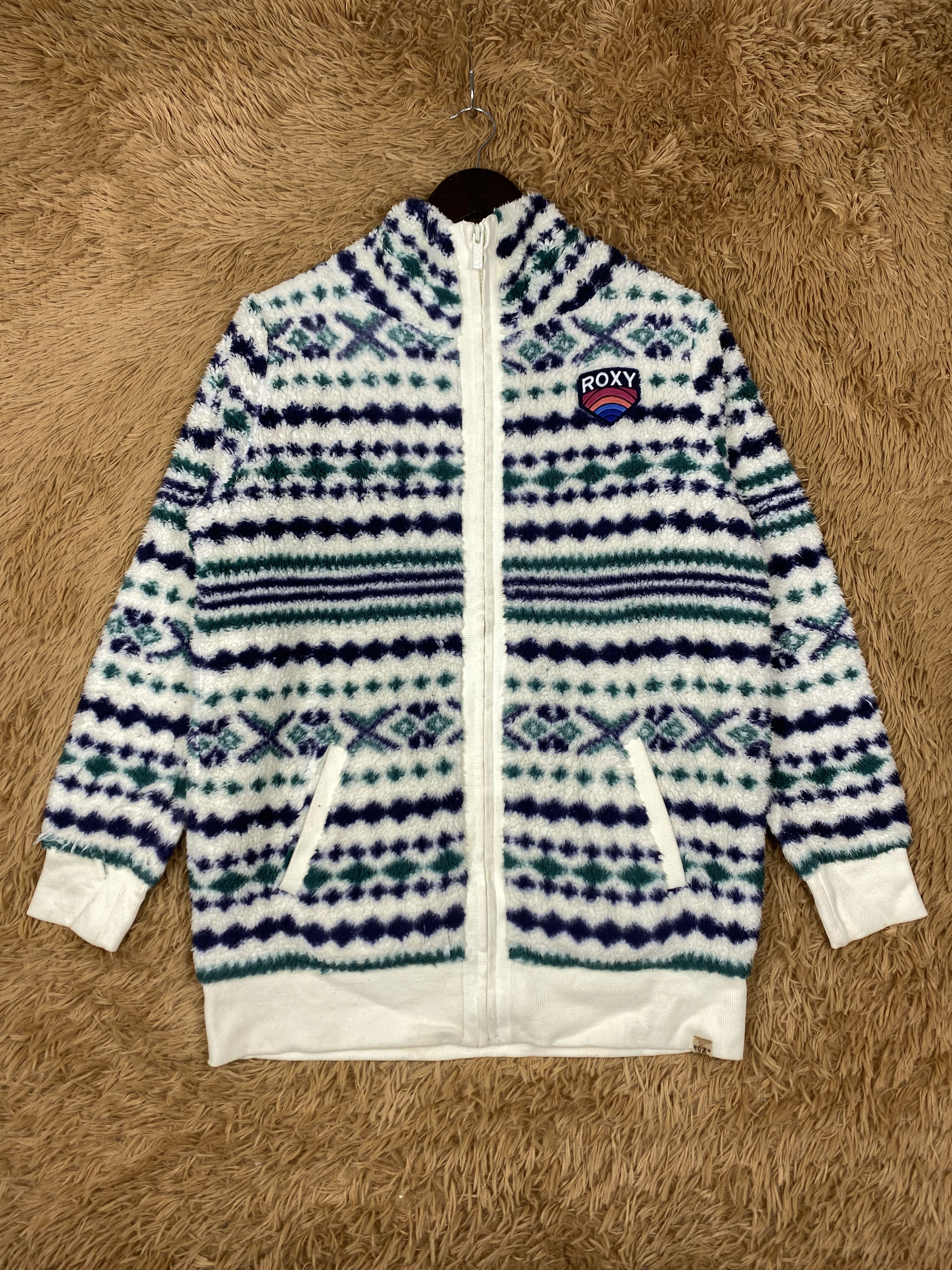 Quiksilver Vintage Roxy Fleece Jacket DJ0475 Size US L / EU 52-54 / 3 - 1 Thumbnail