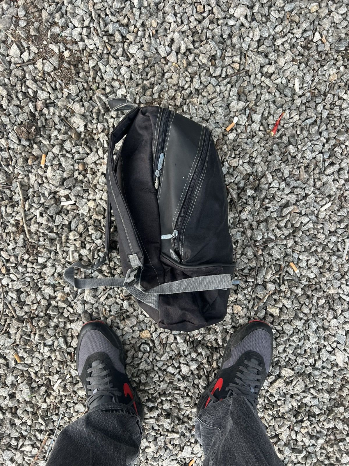 Nike × Vintage VERY RARE NIKE RETRO BAG BIG LOGO SWOOSH DRILL JAPAN STYLE Size ONE SIZE - 4 Thumbnail