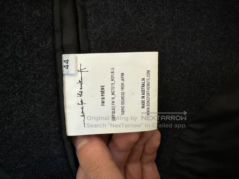 Song For The Mute SONG FOR THE MUTE overcoat Size US S / EU 44-46 / 1 - 6 Thumbnail