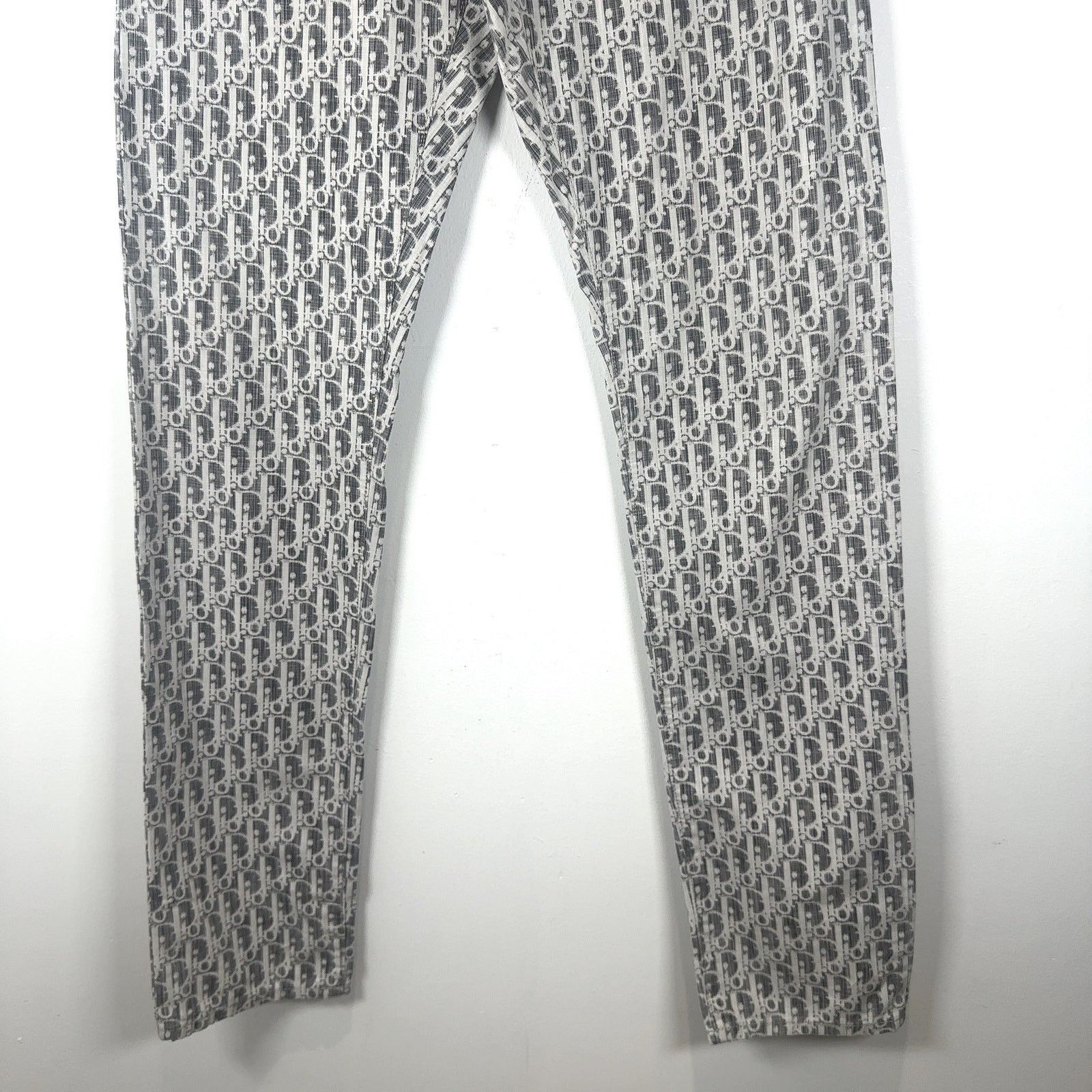 Dior Dior Grey Jacquard Washed Denim Jeans Size US 32 / EU 48 - 3 Thumbnail