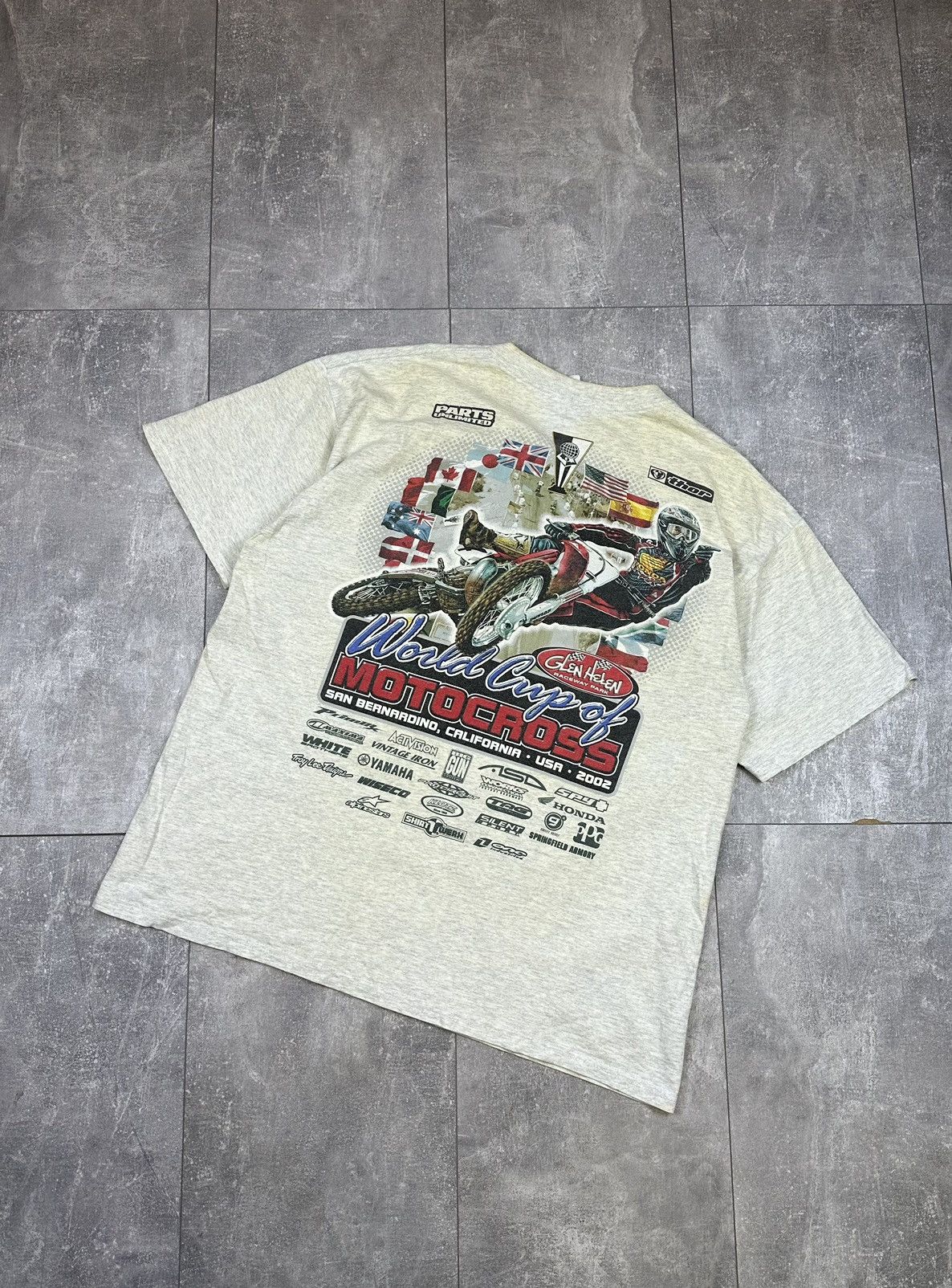 Other Motocross 2002 World Cup Overprint Logo Distressed Tee Size US XL / EU 56 / 4 - 1 Thumbnail