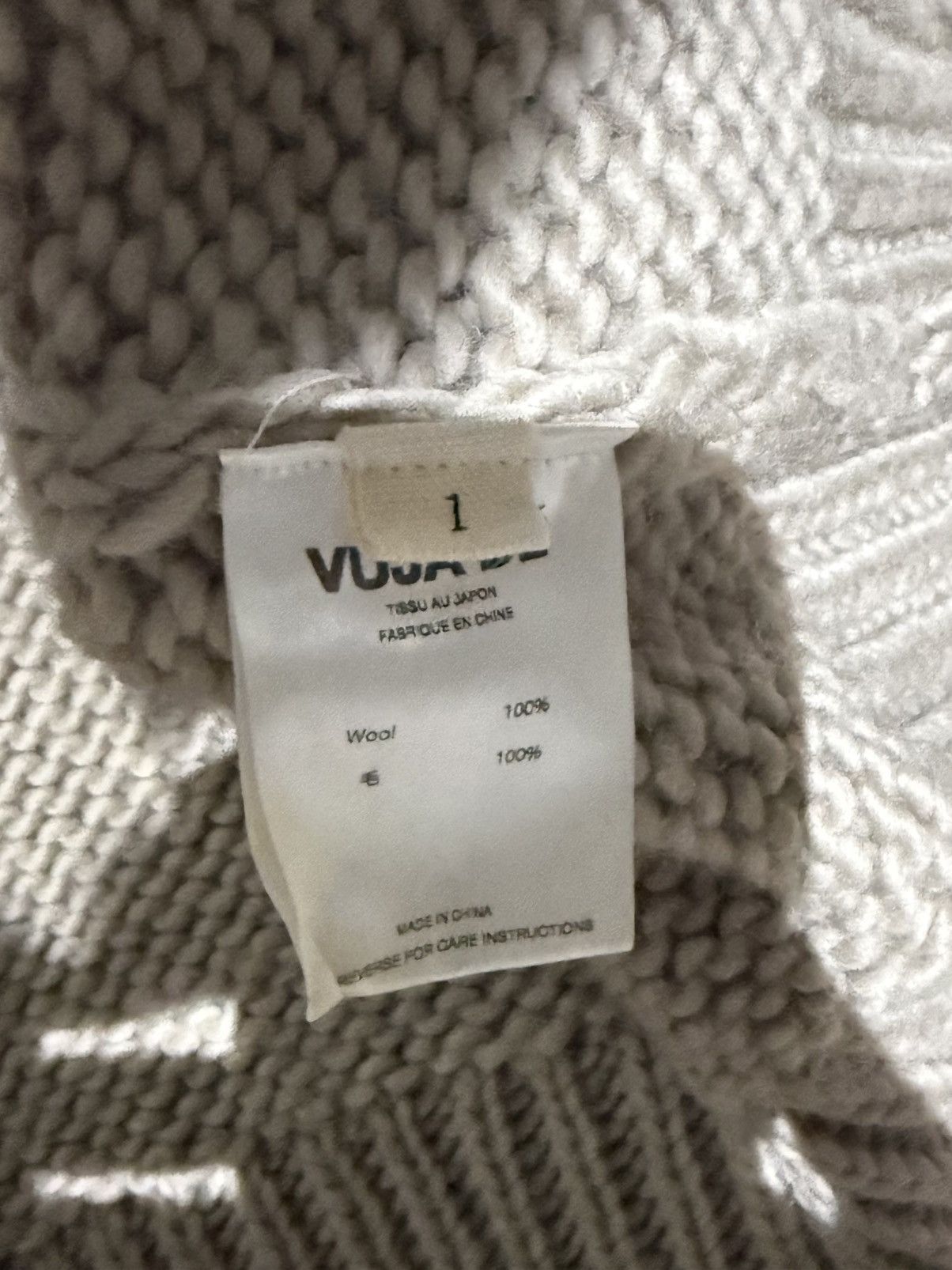 Vuja De Vuja De Low Gauge Knit in Ivory Size US S / EU 44-46 / 1 - 3 Thumbnail