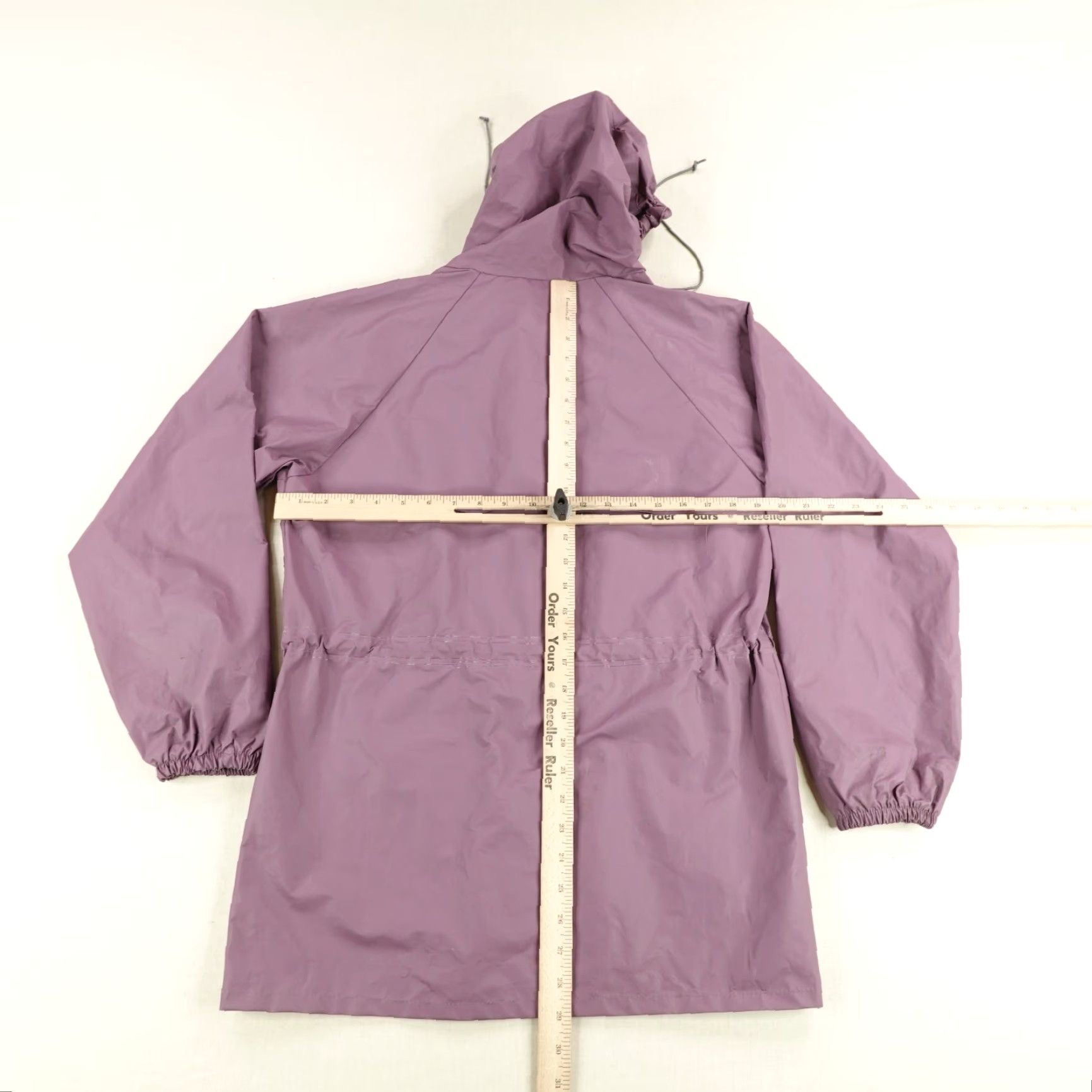 Vintage VINTAGE LL BEAN Jacket Women Small Purple Waterproof PVC Shell 90s Hooded Zip Pockets Womens Size S / US 4 / IT 40 - 6 Thumbnail