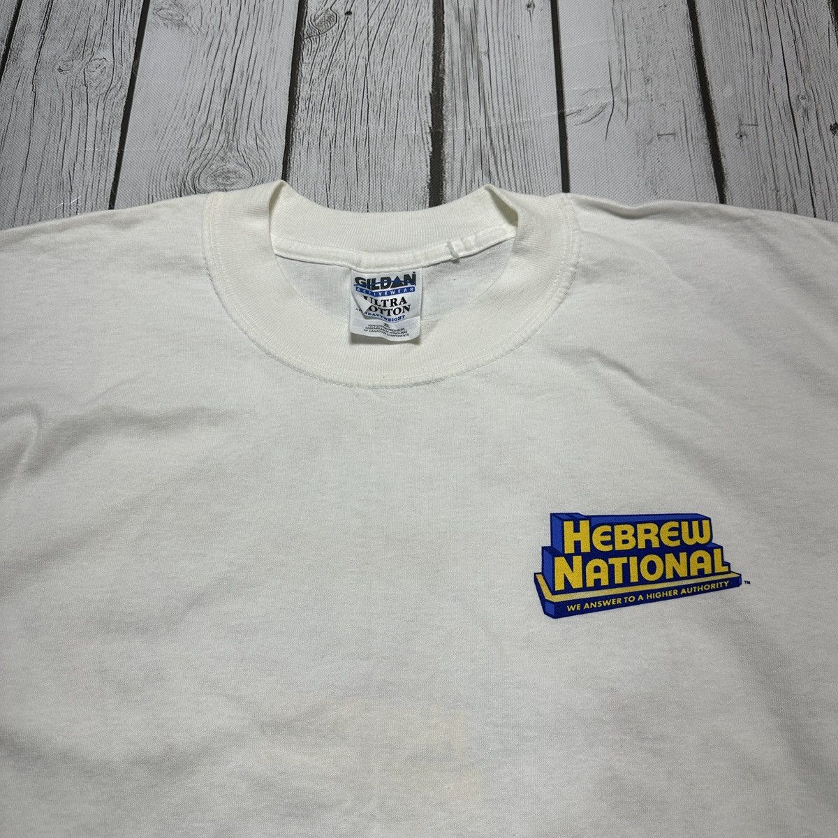 Gildan × Vintage Vintage Hebrew National tee Size US XL / EU 56 / 4 - 4 Thumbnail