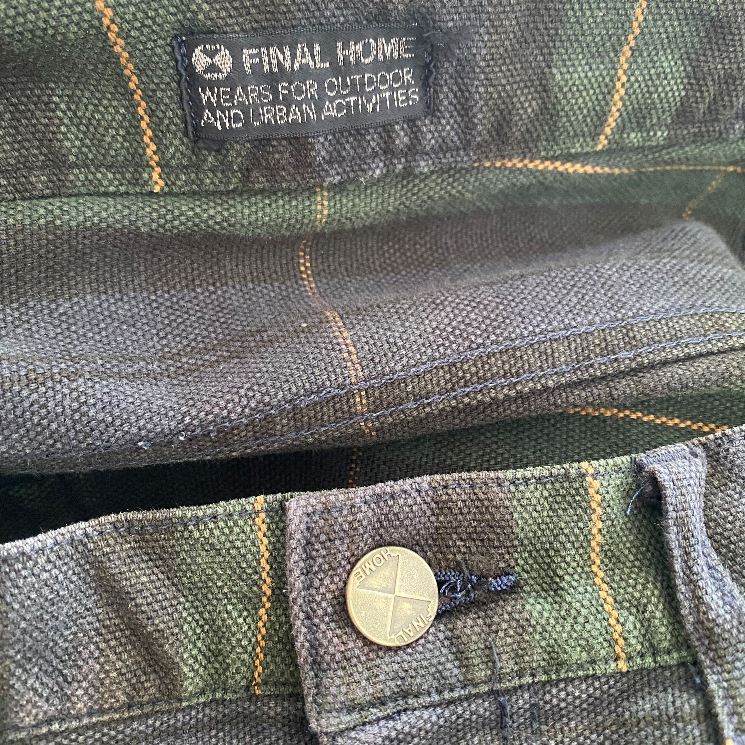 Vintage Final Home Plaid Trousers Cargo Pants