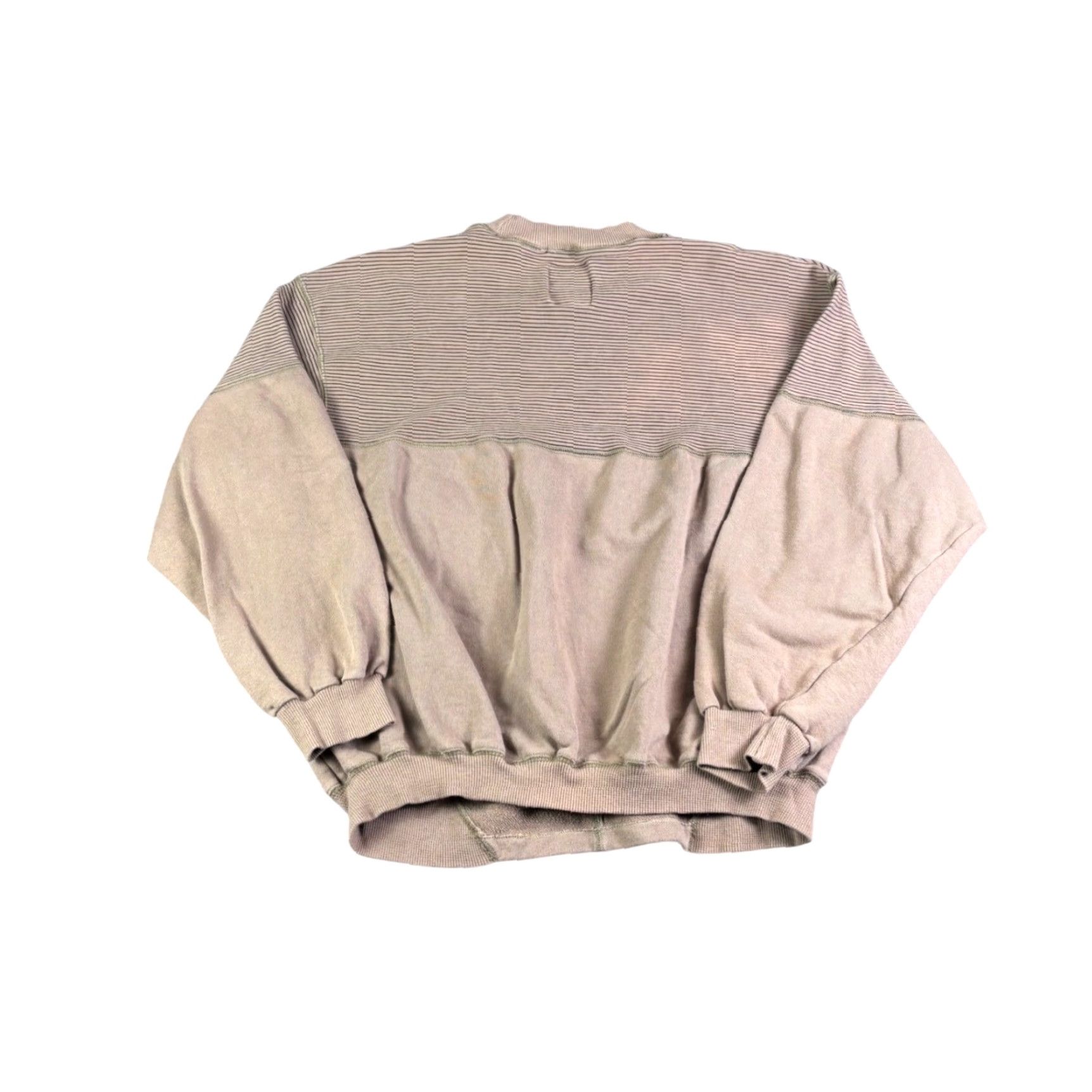 Vintage VINTAGE Trader Bay Striped Panel Crewneck Sweatshirt Mens XL Brown Cotton 90s Size US XL / EU 56 / 4 - 2 Thumbnail