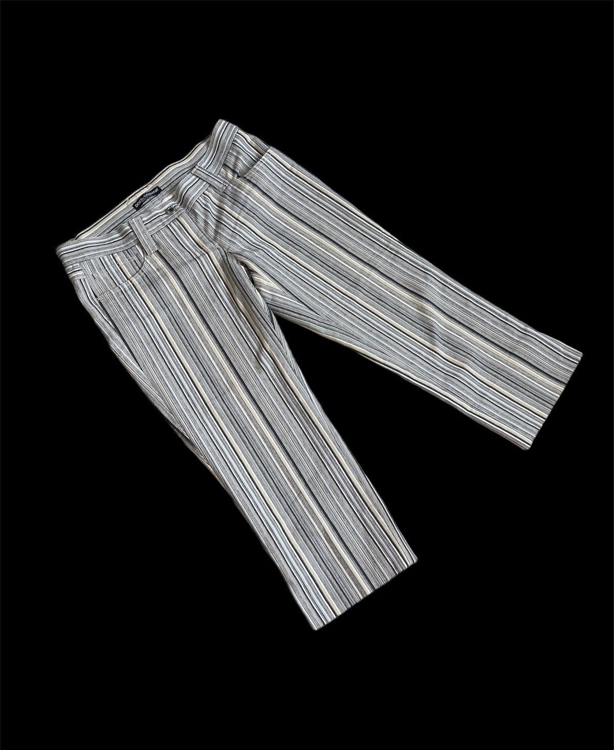 Dolce & Gabbana × Vintage Y2K Dolce & Gabbana striped cropped pants Size 27" / US 4 / IT 40 - 4 Thumbnail