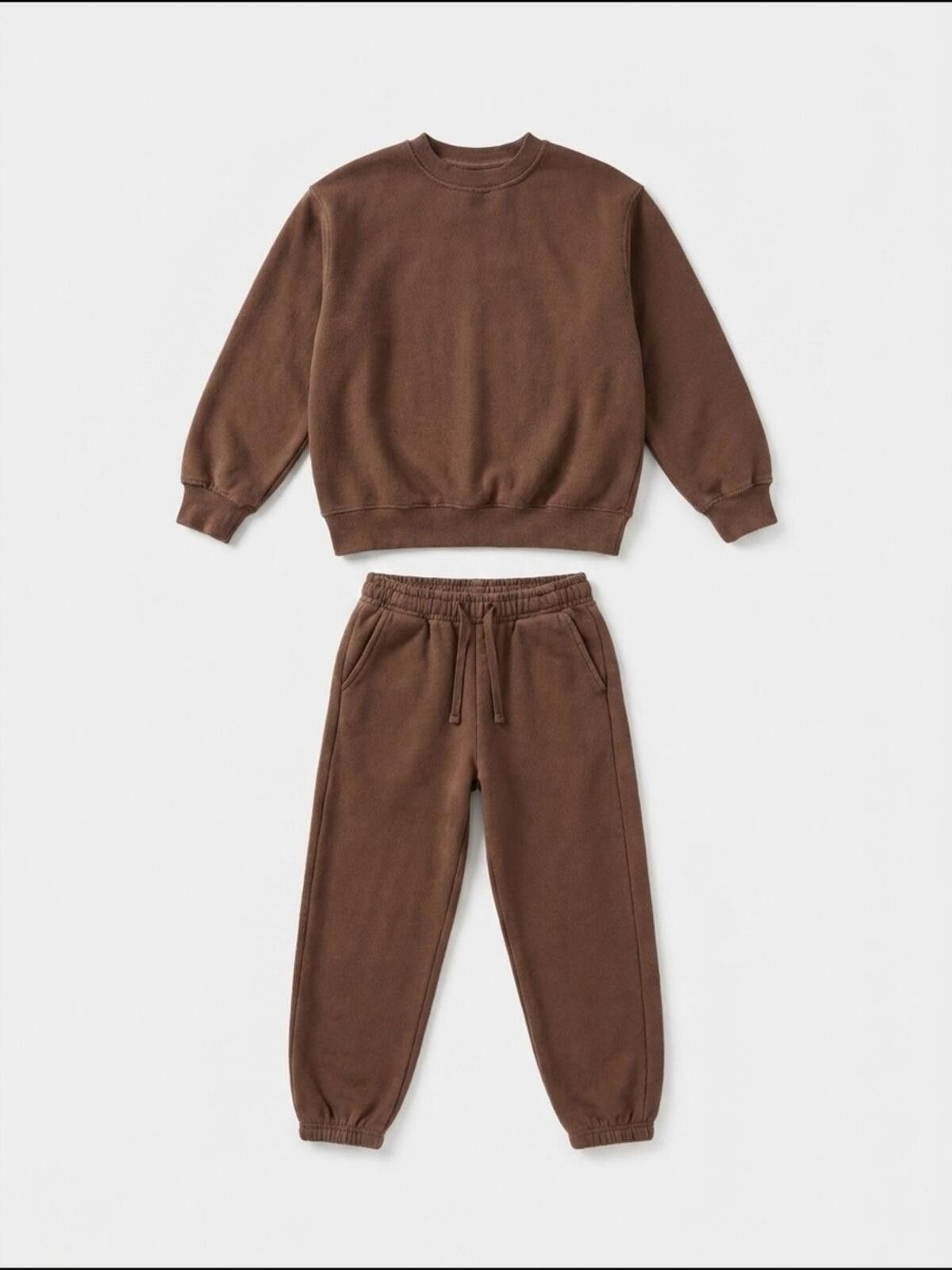 Zara Zara Kids Brown Sweatshirt & Joggers Set Size ONE SIZE - 1 Thumbnail