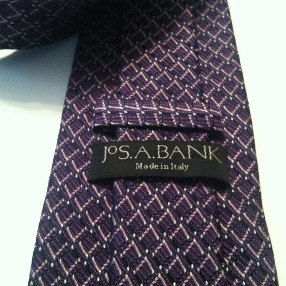 Jos. A. Bank JOS.A.BANK MENS NEW PURPLE 100%SILK NECK TIE WIDTH: 3 1/2" Size ONE SIZE - 4 Thumbnail